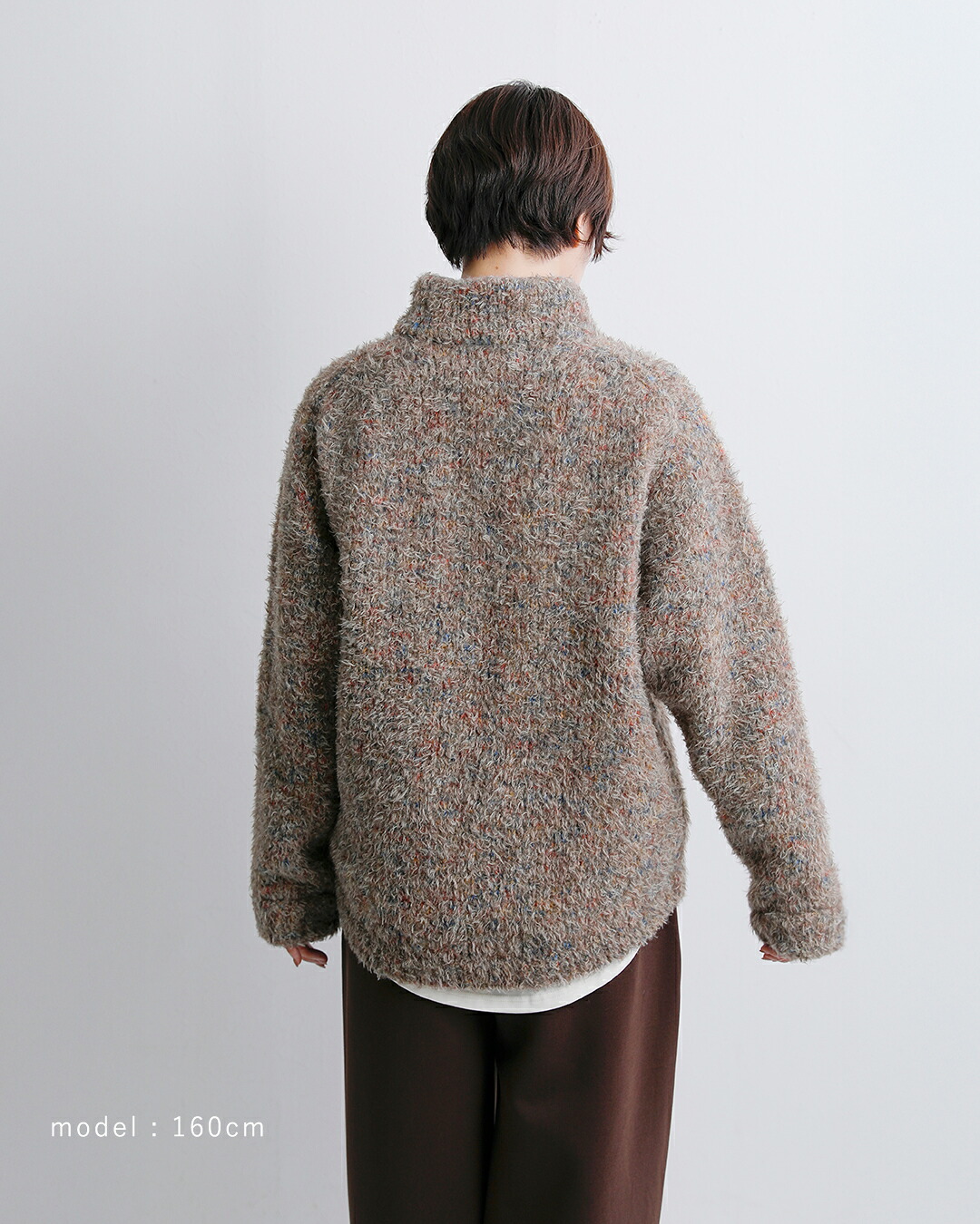 DIGAWEL(ディガウェル)ウール モヘアブレンド コクーン タートルネックセーター dwab037