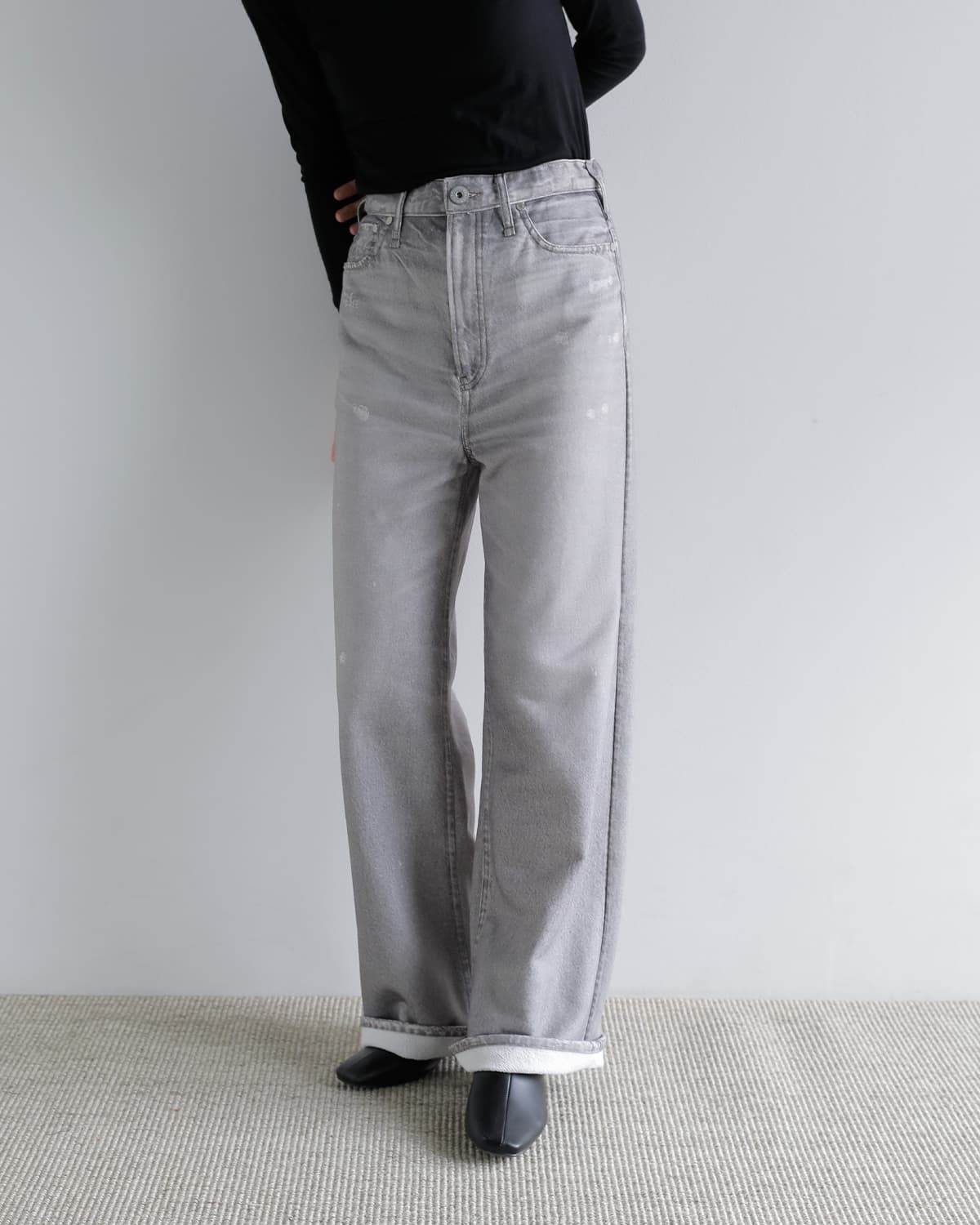 upper hights(アッパーハイツ)デニムライク スウェット ワイドパンツ THE ECHO LIDDY echo-liddy
