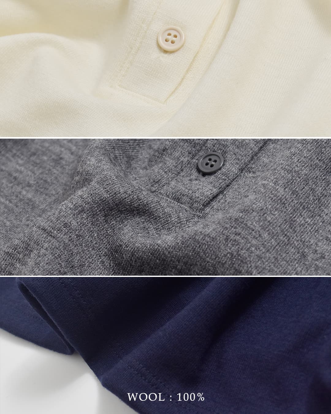 euphoric(ユーフォリック)ウールミルド ボタンカラー シャツ Collared Button-up Top eu-ct6303