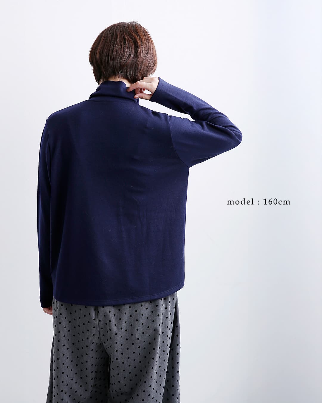 euphoric(ユーフォリック)ウールミルド ボタンカラー シャツ Collared Button-up Top eu-ct6303