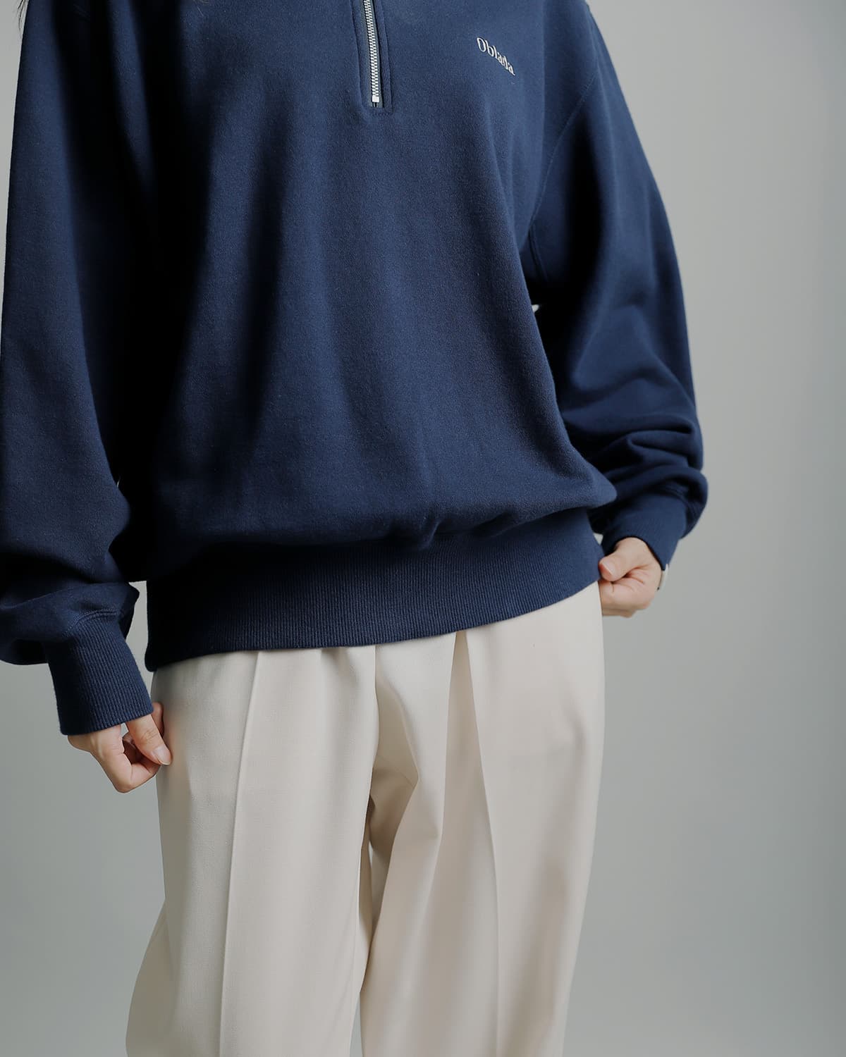 Obladaハーフジップ スウェットシャツ f2610cu08