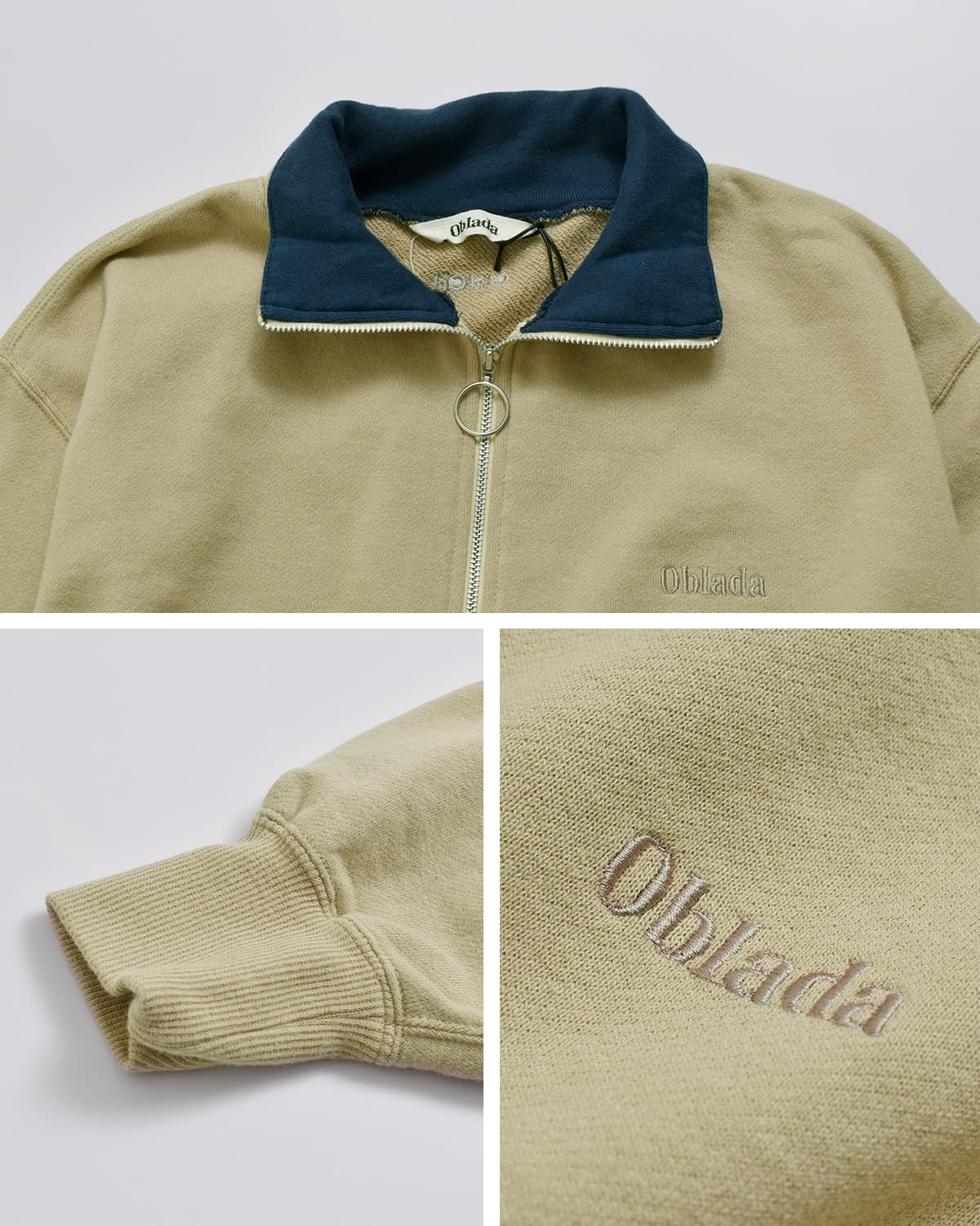 Obladaハーフジップ スウェットシャツ f2610cu08