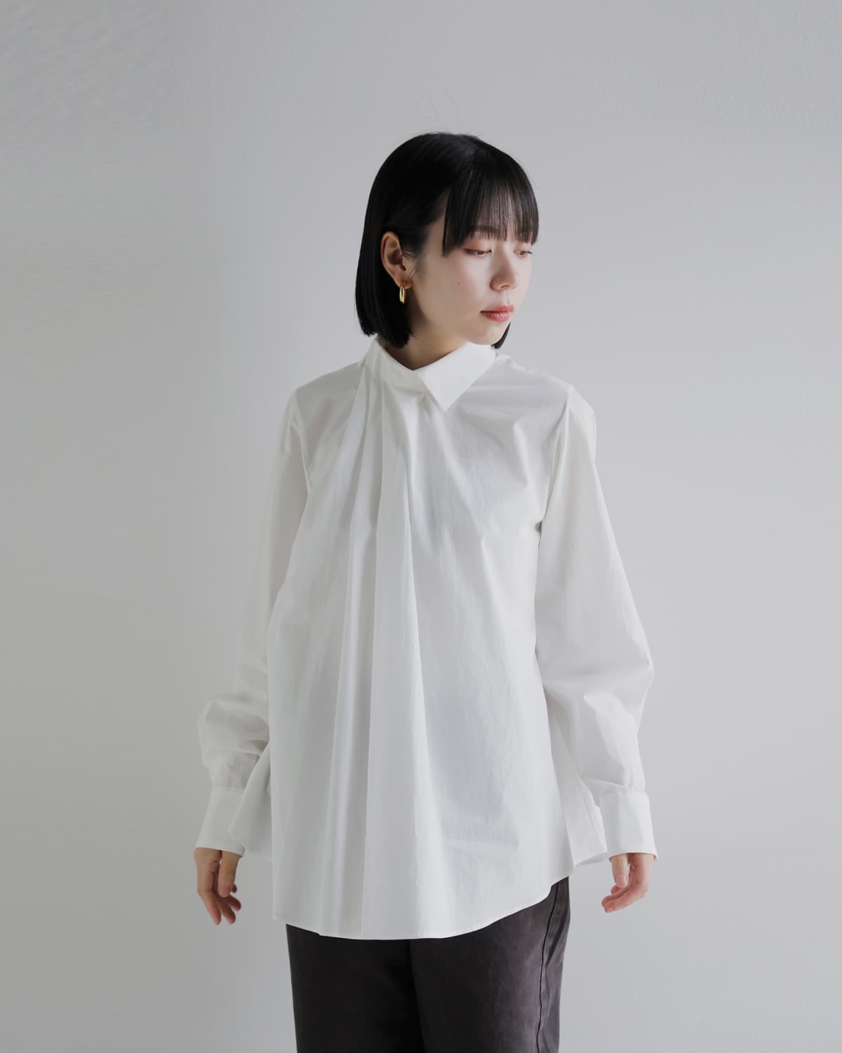 support surface サポートサーフェス コットン アシンメトリーカラー