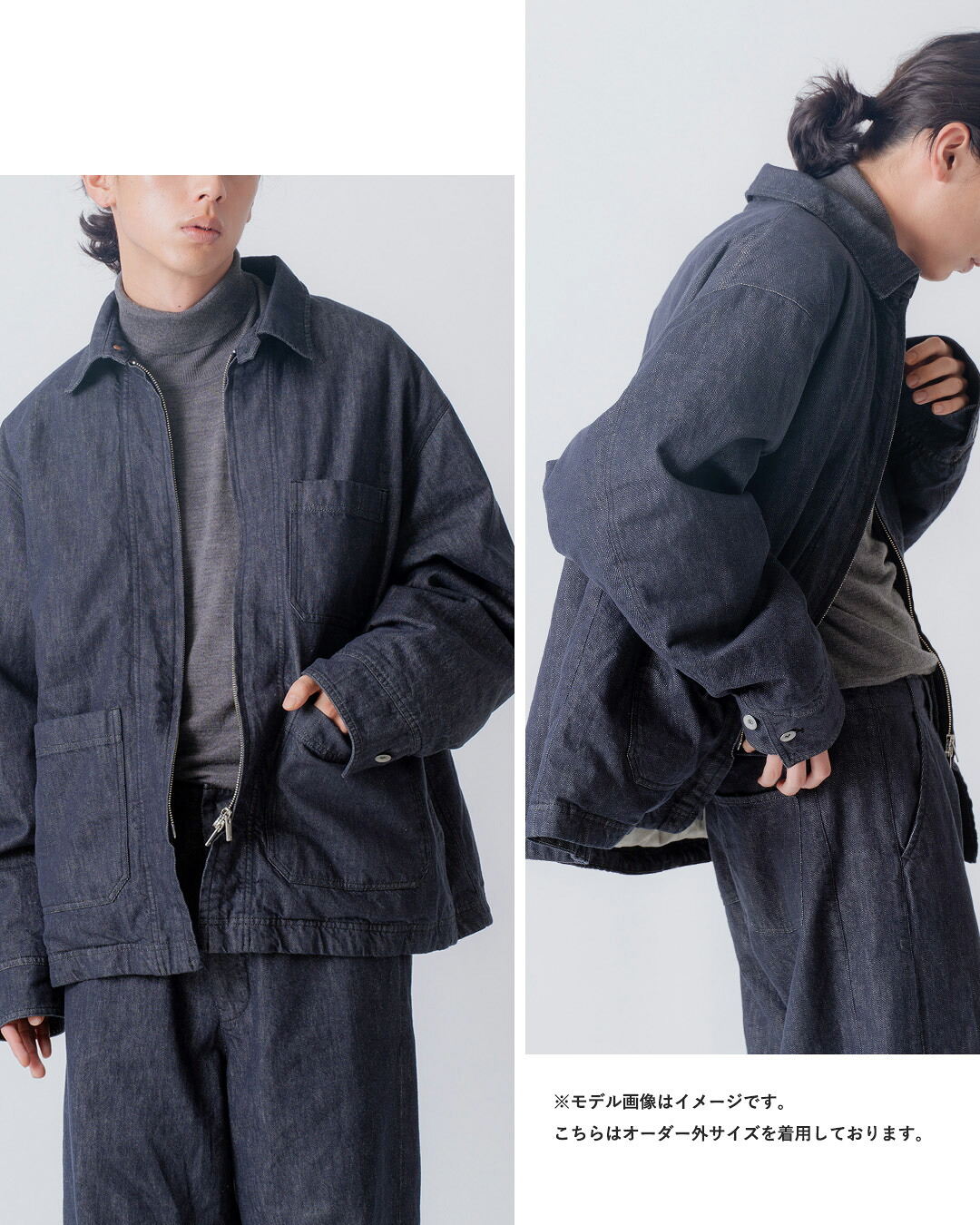 miffew(�~�t���[)�f�j�� �_�E��  �J�o�[�I�[�� DENIM DOWN COVERALL few26wjk5457