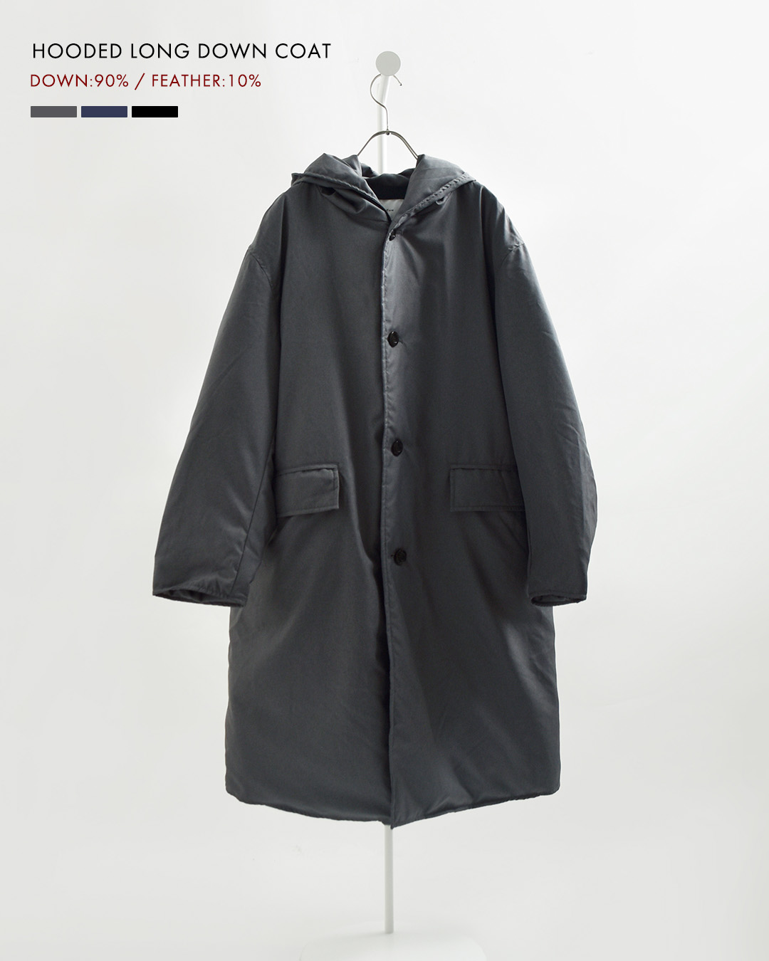 miffew�t�[�f�b�h �����O �_�E�� �R�[�g HOODED LONG DOWN COAT few26wjk5460