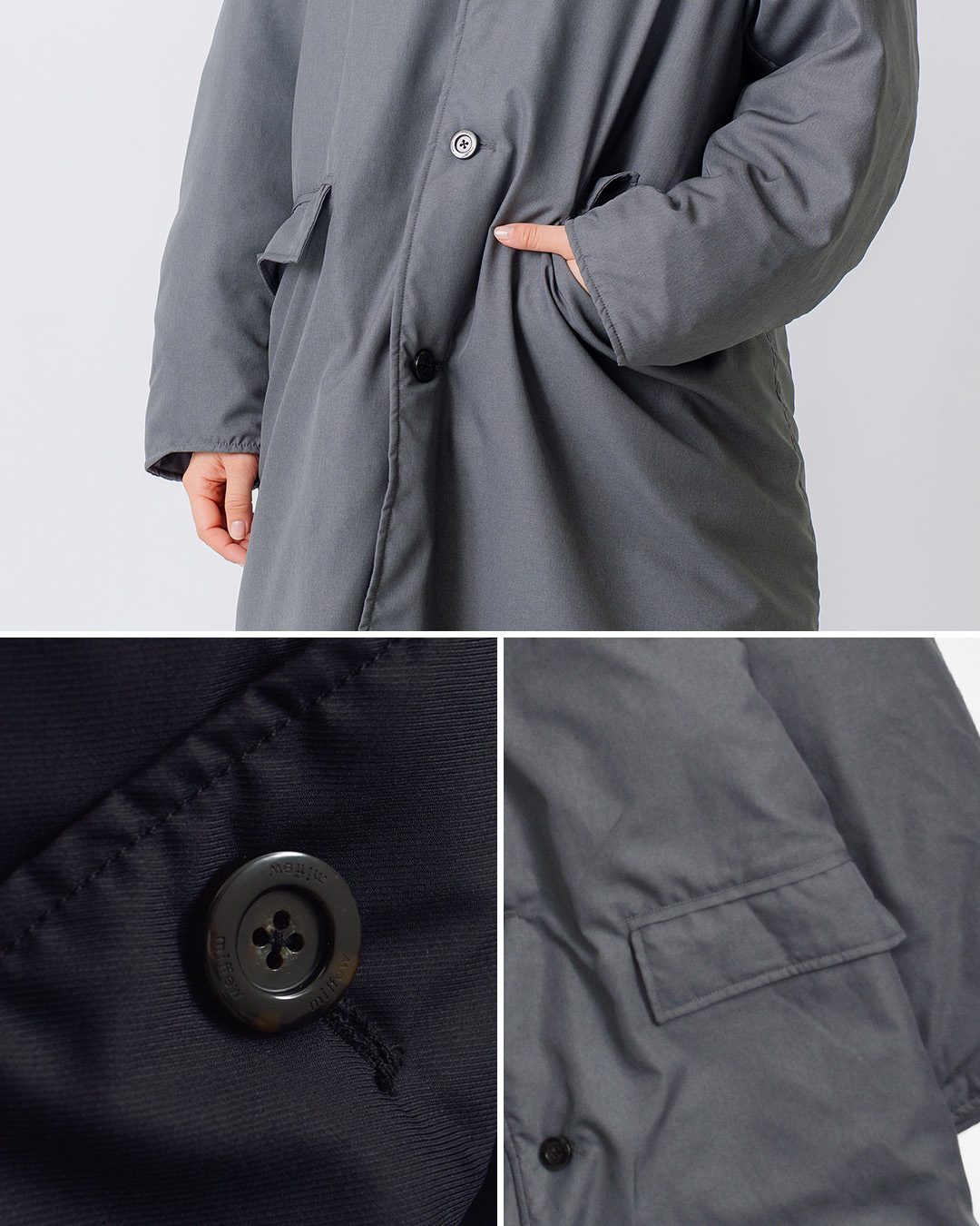miffew�t�[�f�b�h �����O �_�E�� �R�[�g HOODED LONG DOWN COAT few26wjk5460
