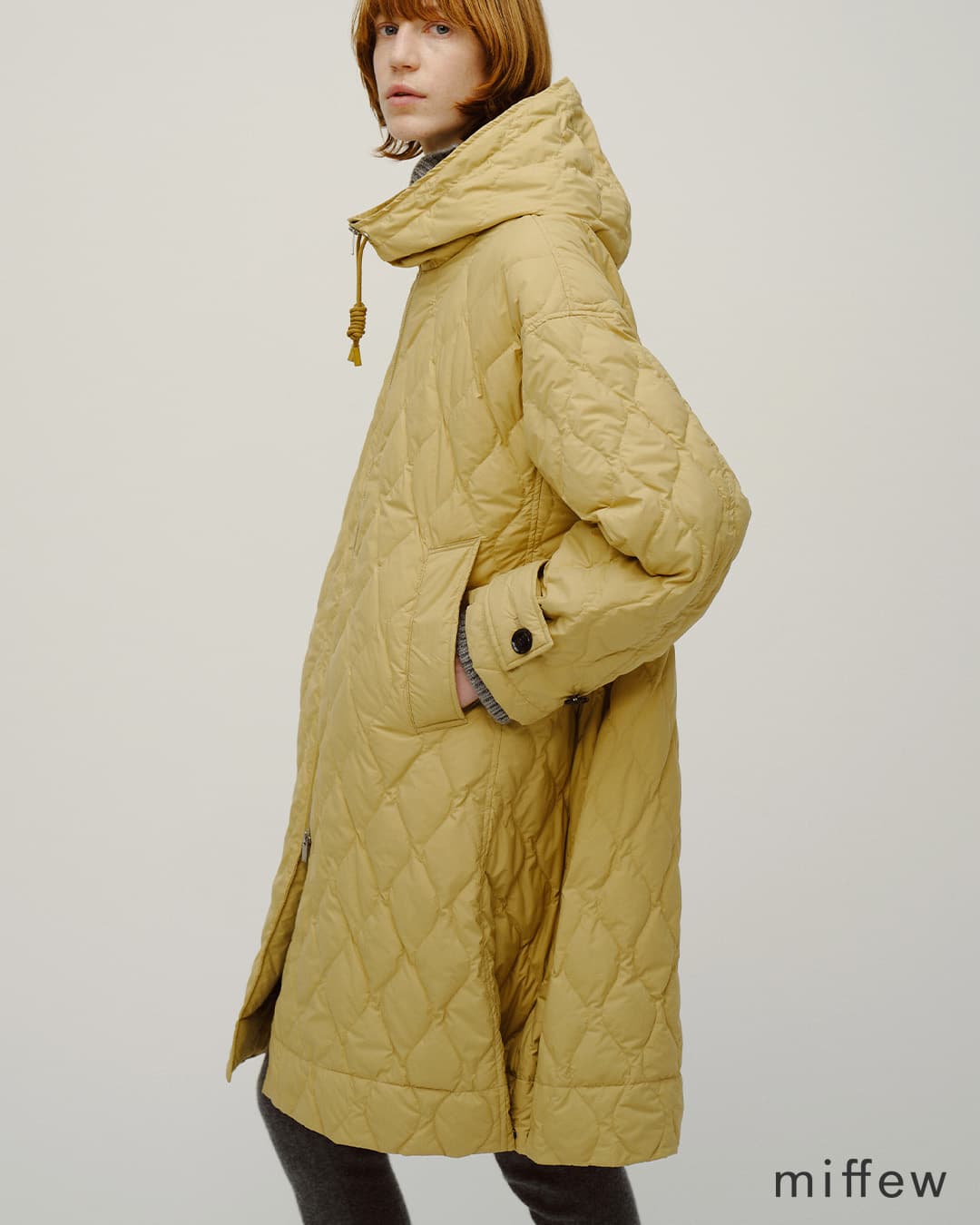 miffew�e���g���C�� �W�b�v�A�b�v �_�E�� �R�[�g TENT LINE ZIP UP DOWN COAT few26wjk5463