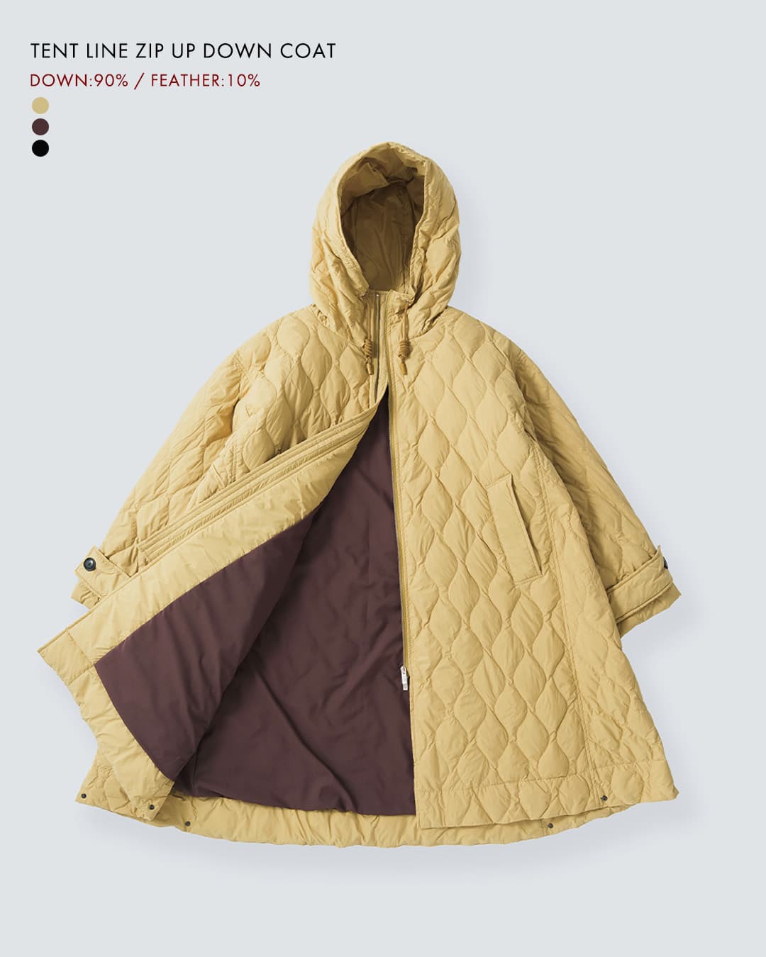 miffew�e���g���C�� �W�b�v�A�b�v �_�E�� �R�[�g TENT LINE ZIP UP DOWN COAT few26wjk5463