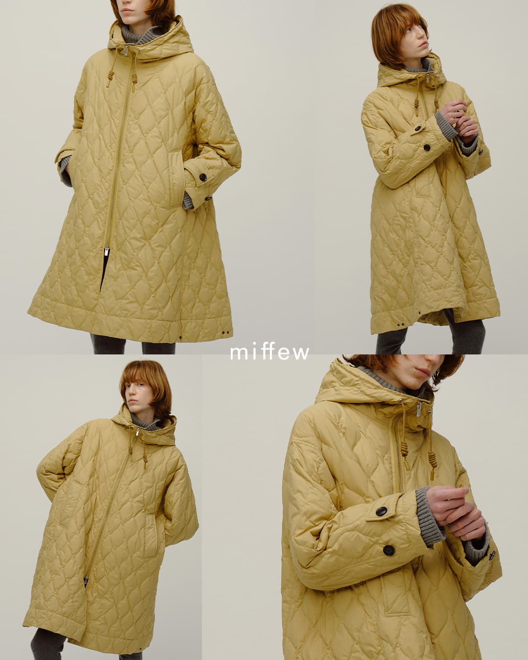 miffew�e���g���C�� �W�b�v�A�b�v �_�E�� �R�[�g TENT LINE ZIP UP DOWN COAT few26wjk5463