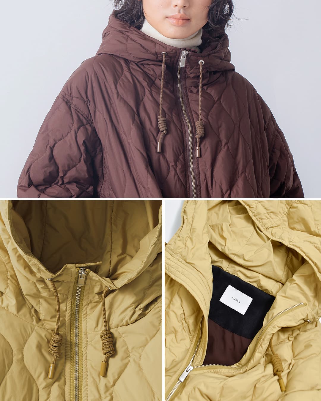 miffew�e���g���C�� �W�b�v�A�b�v �_�E�� �R�[�g TENT LINE ZIP UP DOWN COAT few26wjk5463