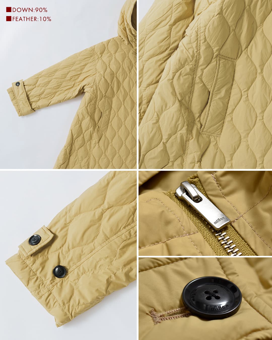 miffew�e���g���C�� �W�b�v�A�b�v �_�E�� �R�[�g TENT LINE ZIP UP DOWN COAT few26wjk5463