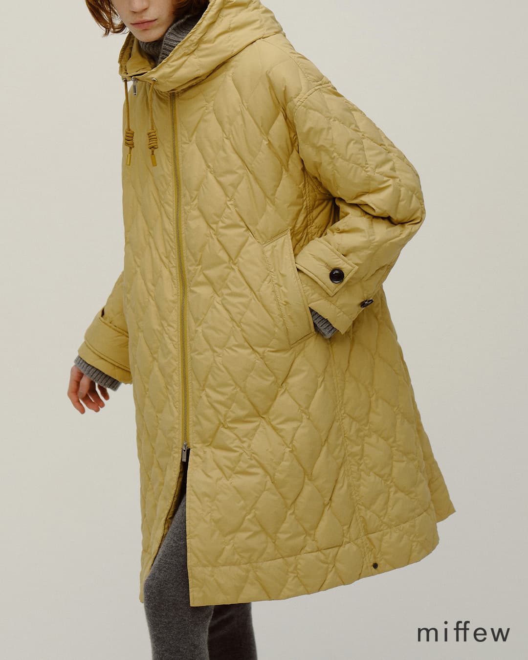 miffew�e���g���C�� �W�b�v�A�b�v �_�E�� �R�[�g TENT LINE ZIP UP DOWN COAT few26wjk5463