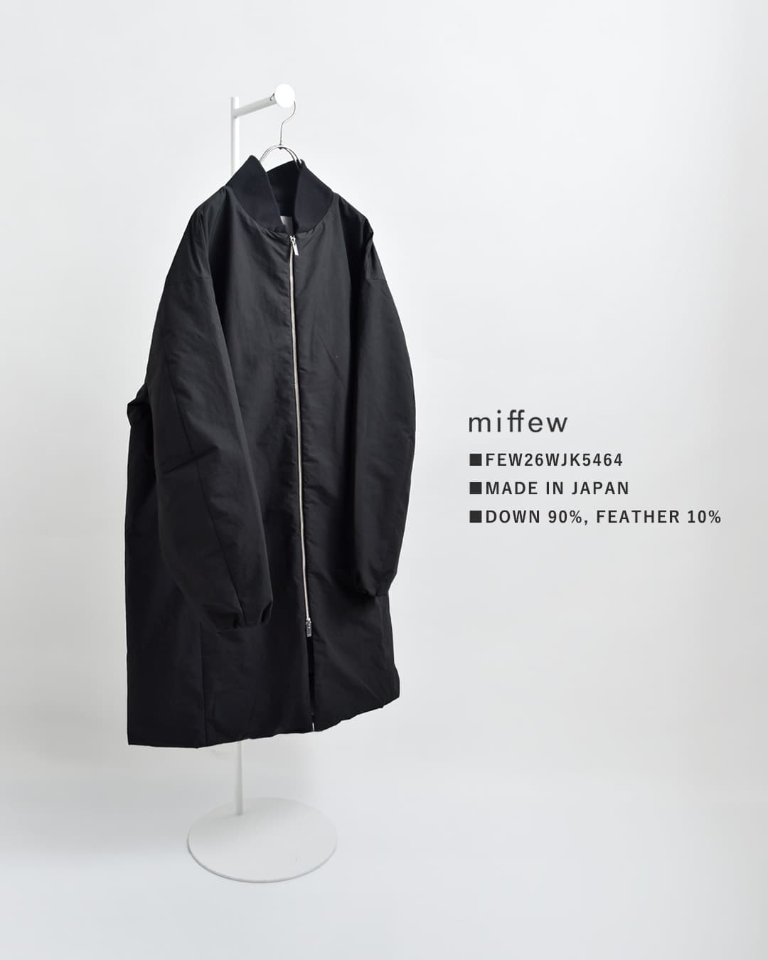 miffew�l�b�N���u �W�b�v�A�b�v �_�E���R�[�g VARSITY DOWN COAT few26wjk5464