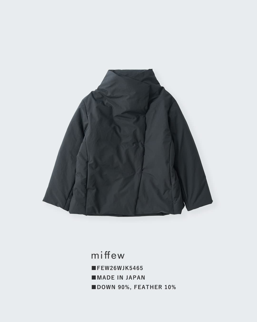 miffew�X�N�G�A �~�h�� �_�E�� �R�[�g SQUARE MIDDLE DOWN COAT few26wjk5465