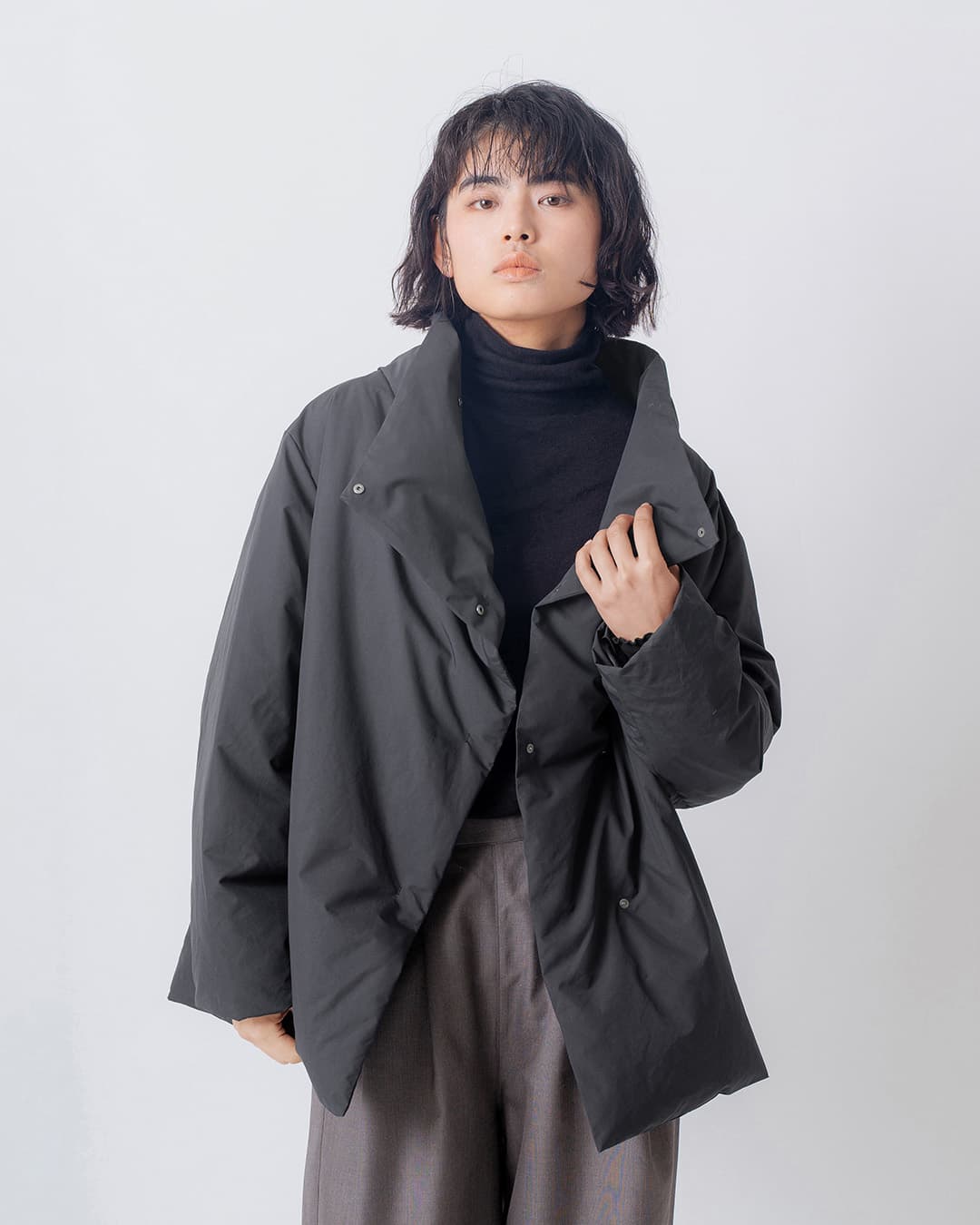 miffew�X�N�G�A �~�h�� �_�E�� �R�[�g SQUARE MIDDLE DOWN COAT few26wjk5465