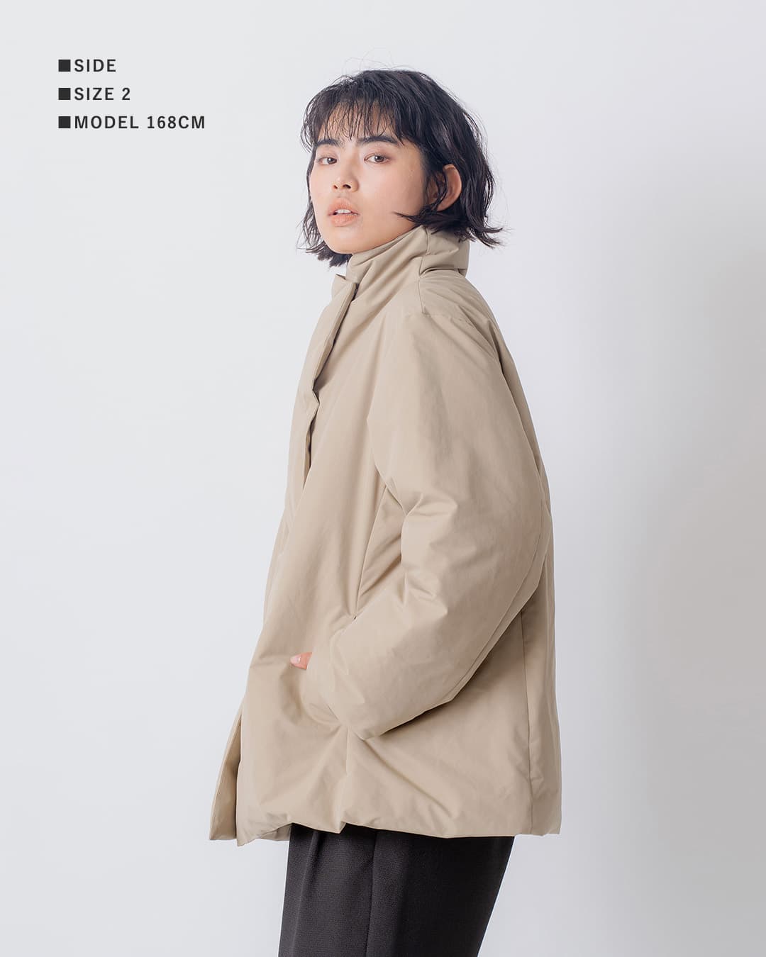 miffew�X�N�G�A �~�h�� �_�E�� �R�[�g SQUARE MIDDLE DOWN COAT few26wjk5465