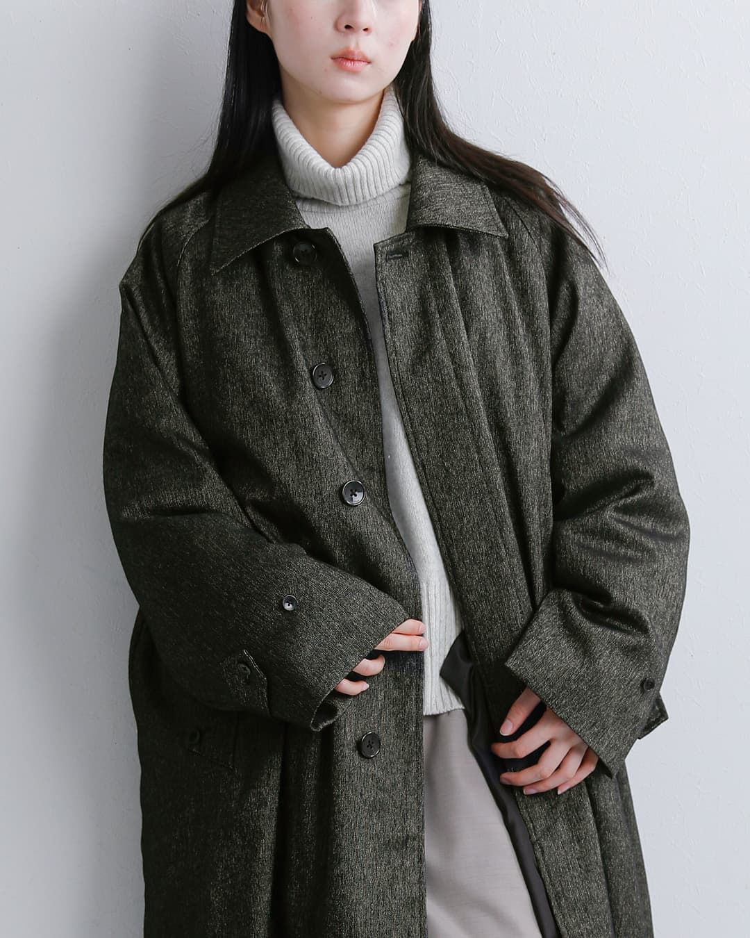 miffew(�~�t���[)�c�C�[�h �V���O���X���[�u �_�E���R�[�g TWEED SINGLE SLEEVE DOWN COAT few26wjk5475