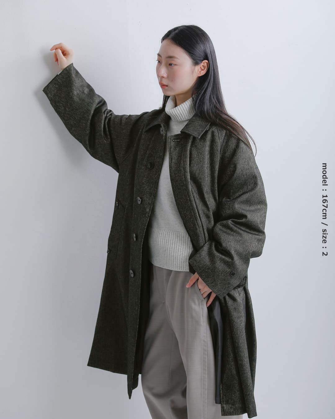 miffew(�~�t���[)�c�C�[�h �V���O���X���[�u �_�E���R�[�g TWEED SINGLE SLEEVE DOWN COAT few26wjk5475