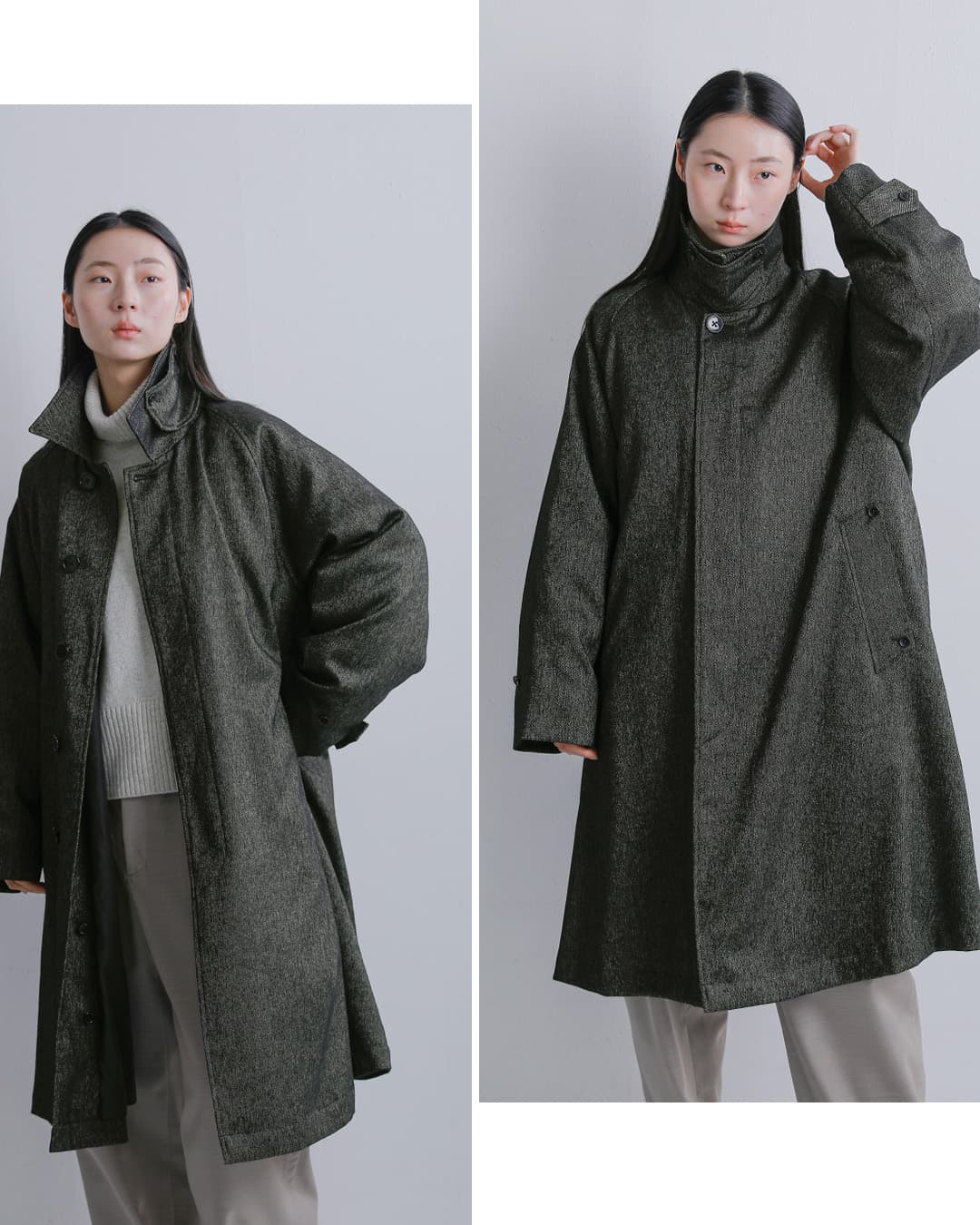 miffew(�~�t���[)�c�C�[�h �V���O���X���[�u �_�E���R�[�g TWEED SINGLE SLEEVE DOWN COAT few26wjk5475