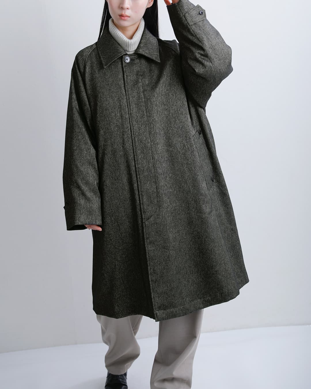 miffew(�~�t���[)�c�C�[�h �V���O���X���[�u �_�E���R�[�g TWEED SINGLE SLEEVE DOWN COAT few26wjk5475