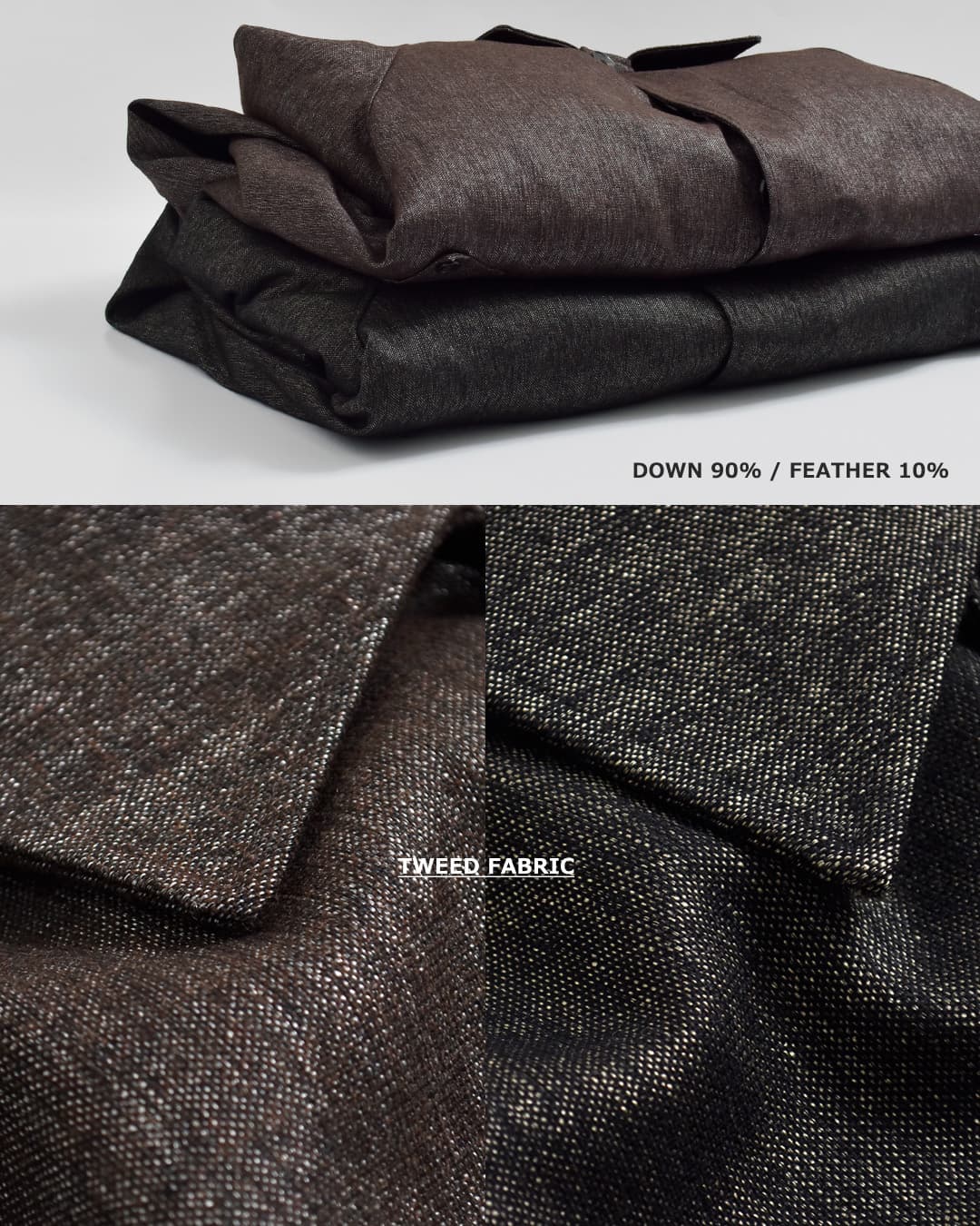 miffew(�~�t���[)�c�C�[�h �V���O���X���[�u �_�E���R�[�g TWEED SINGLE SLEEVE DOWN COAT few26wjk5475