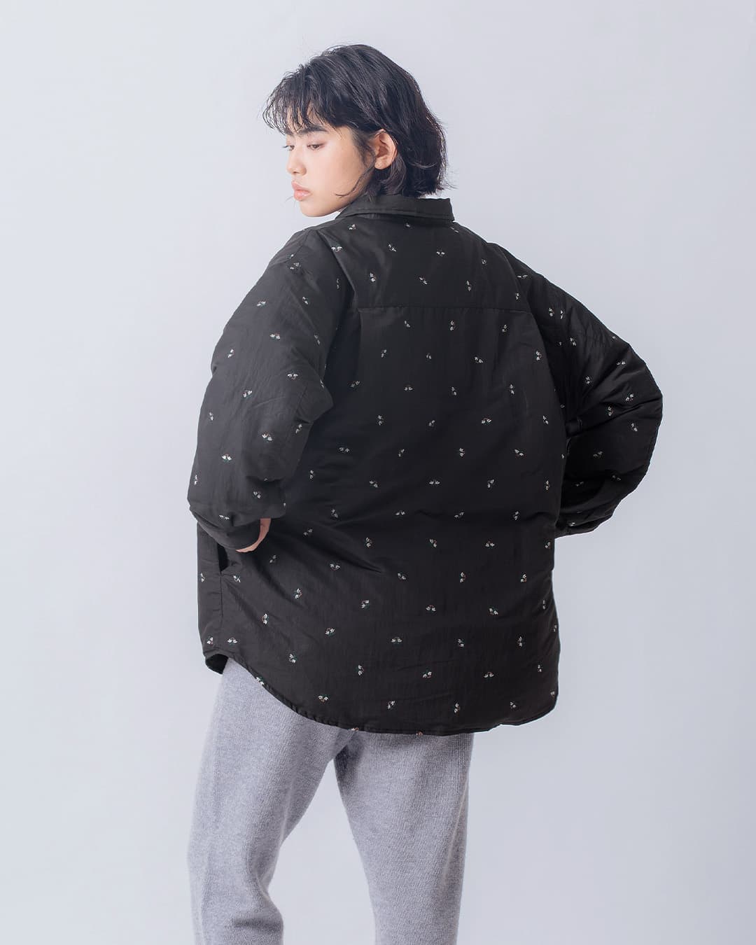 miffew�t�����[ �_�E�� �V���c �W���P�b�g FLOWER DOWN SHIRTS JACKET few26wjk5476