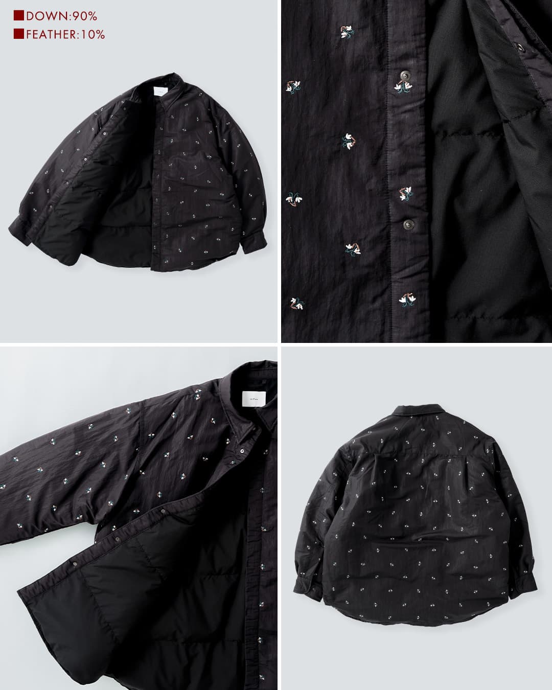 miffew�t�����[ �_�E�� �V���c �W���P�b�g FLOWER DOWN SHIRTS JACKET few26wjk5476