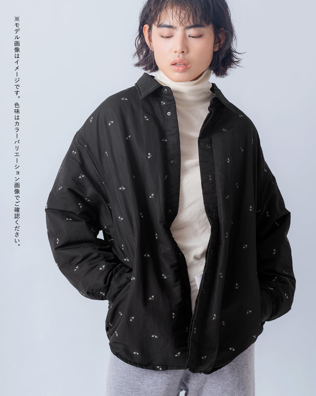 miffew�t�����[ �_�E�� �V���c �W���P�b�g FLOWER DOWN SHIRTS JACKET few26wjk5476