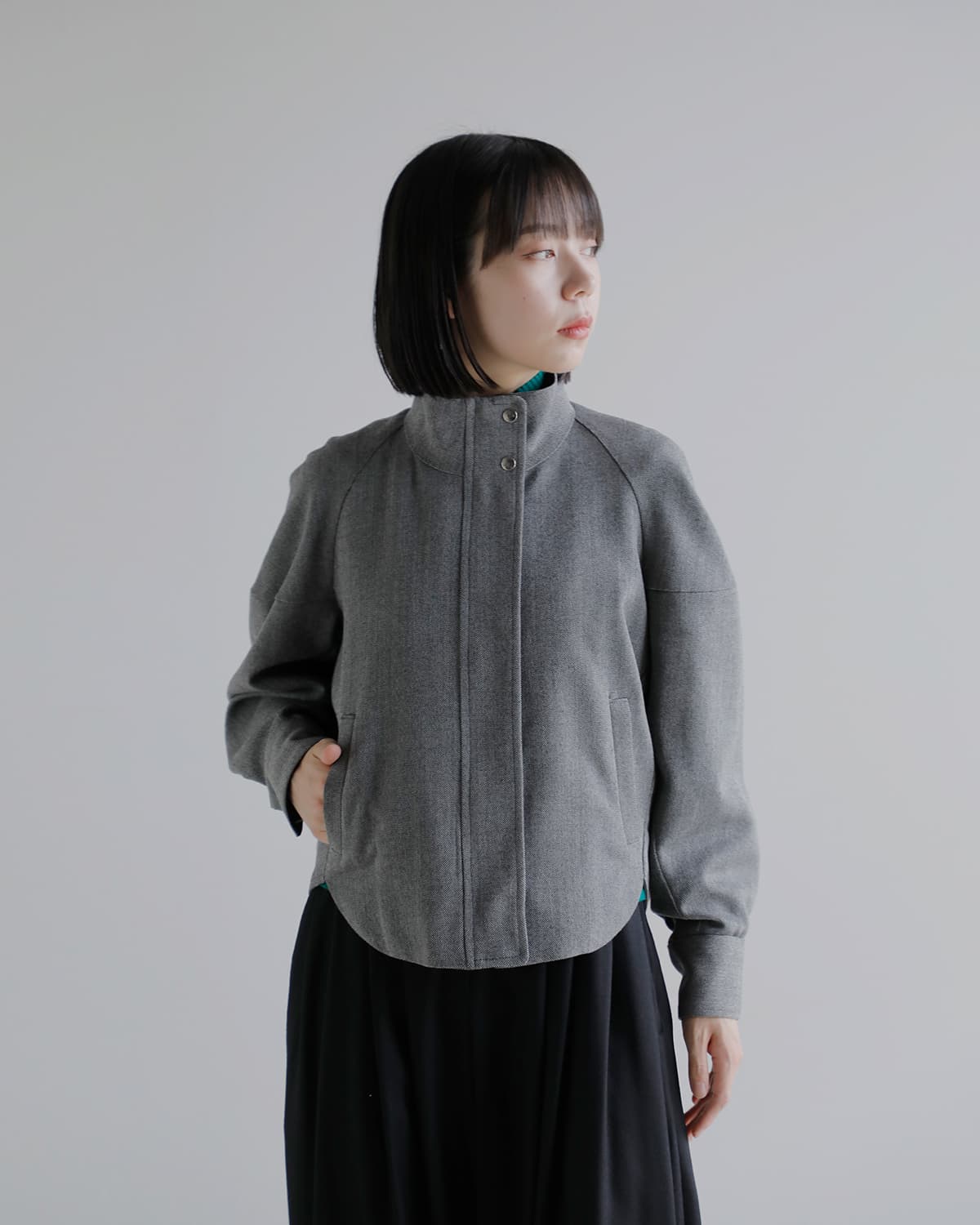 support surface(サポートサーフェス)ウール スタンドカラー ジャケット fkd27a060-tko0237