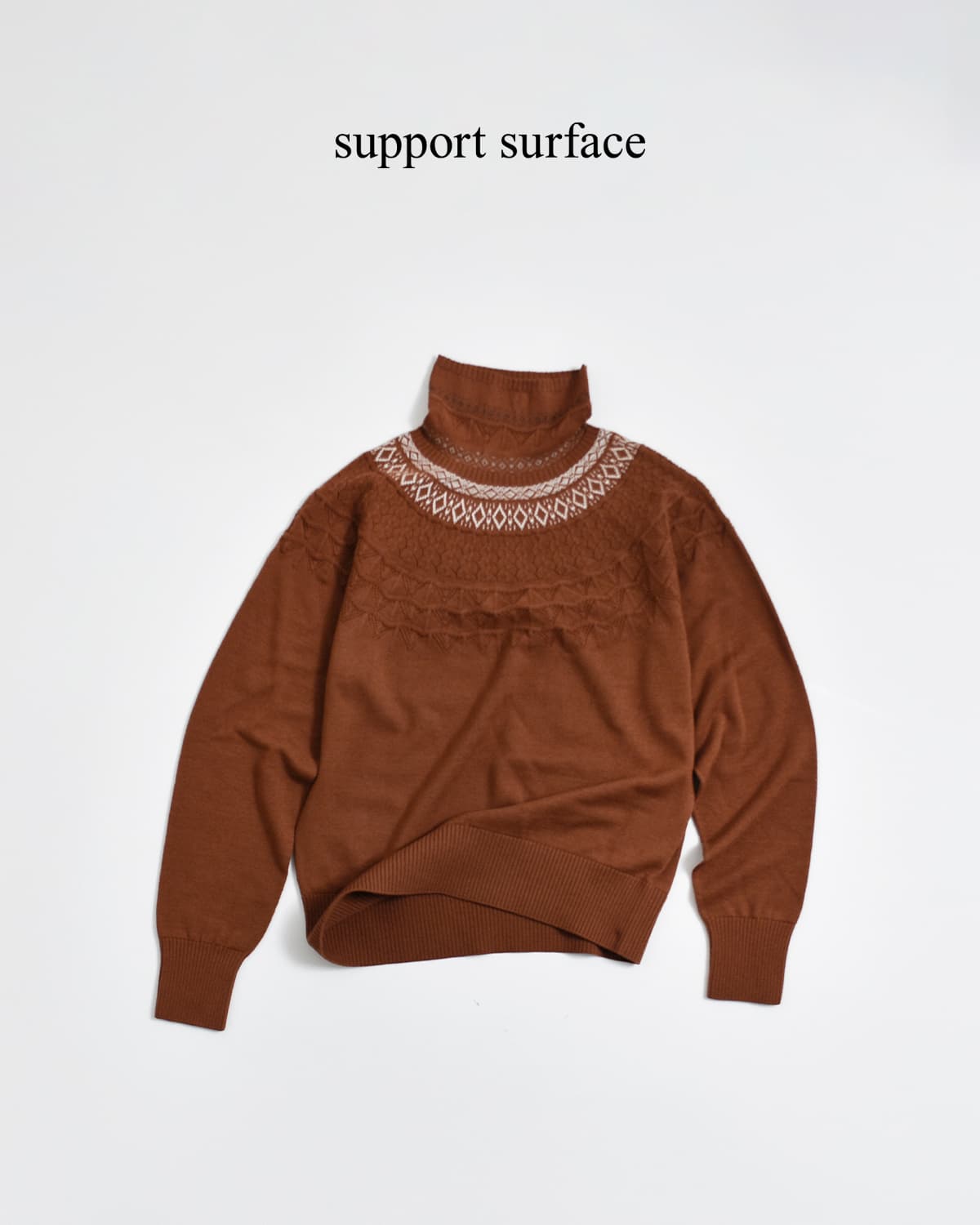 support surface(サポートサーフェス)ウール タートルネック セーター fmd27a404-t0108  秋冬