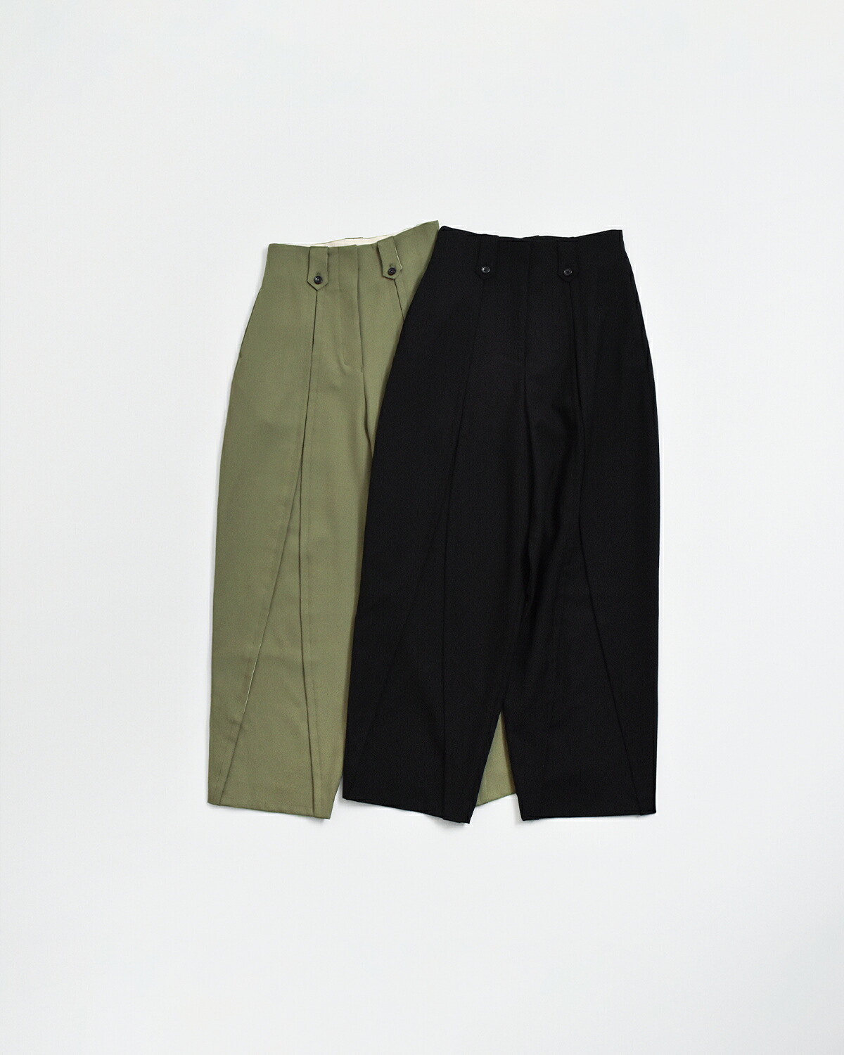 support surface(サポートサーフェス)ウール レイヤード スリット パンツ fpd27a142-tko0236 秋冬