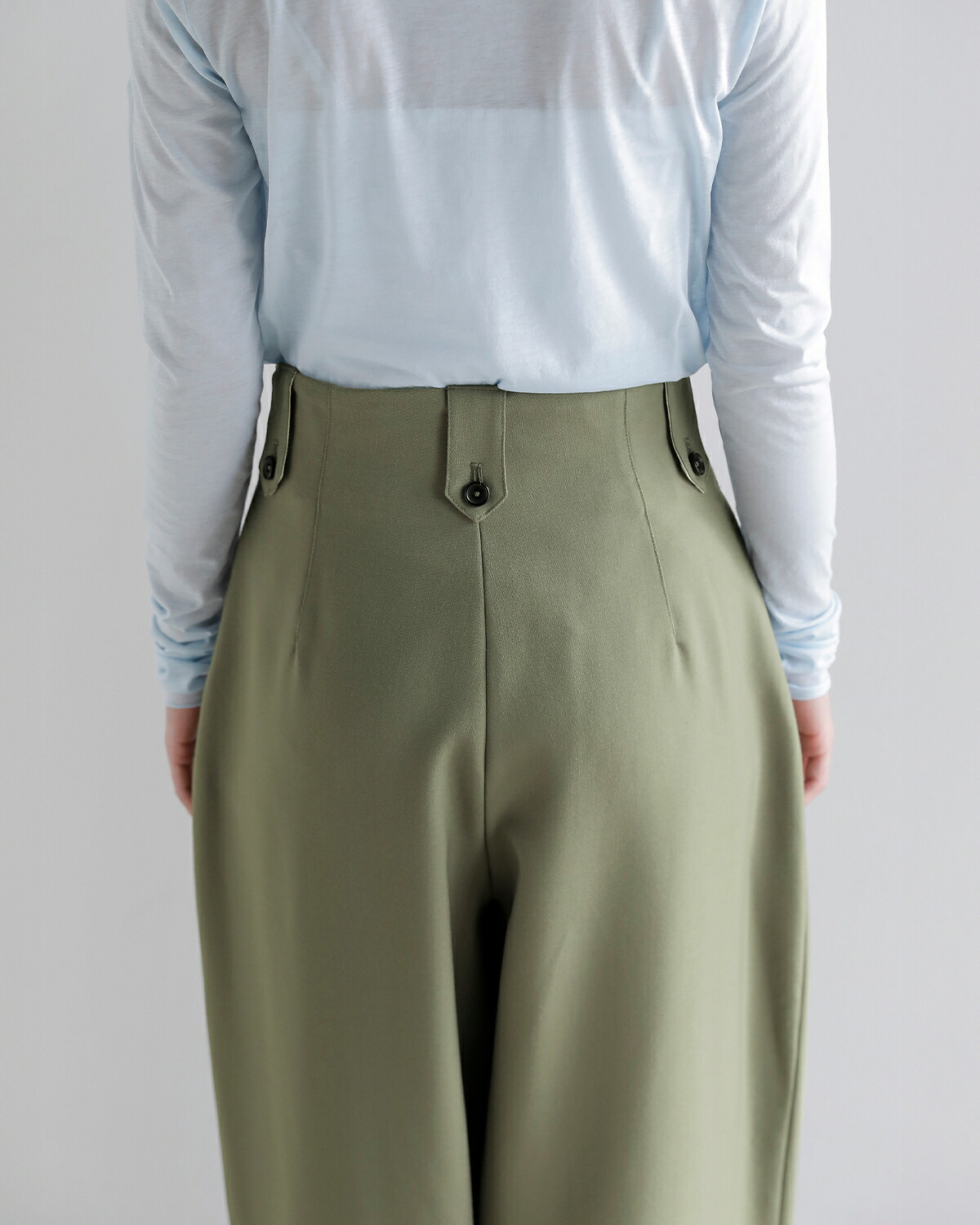 support surface(サポートサーフェス)ウール レイヤード スリット パンツ fpd27a142-tko0236 秋冬