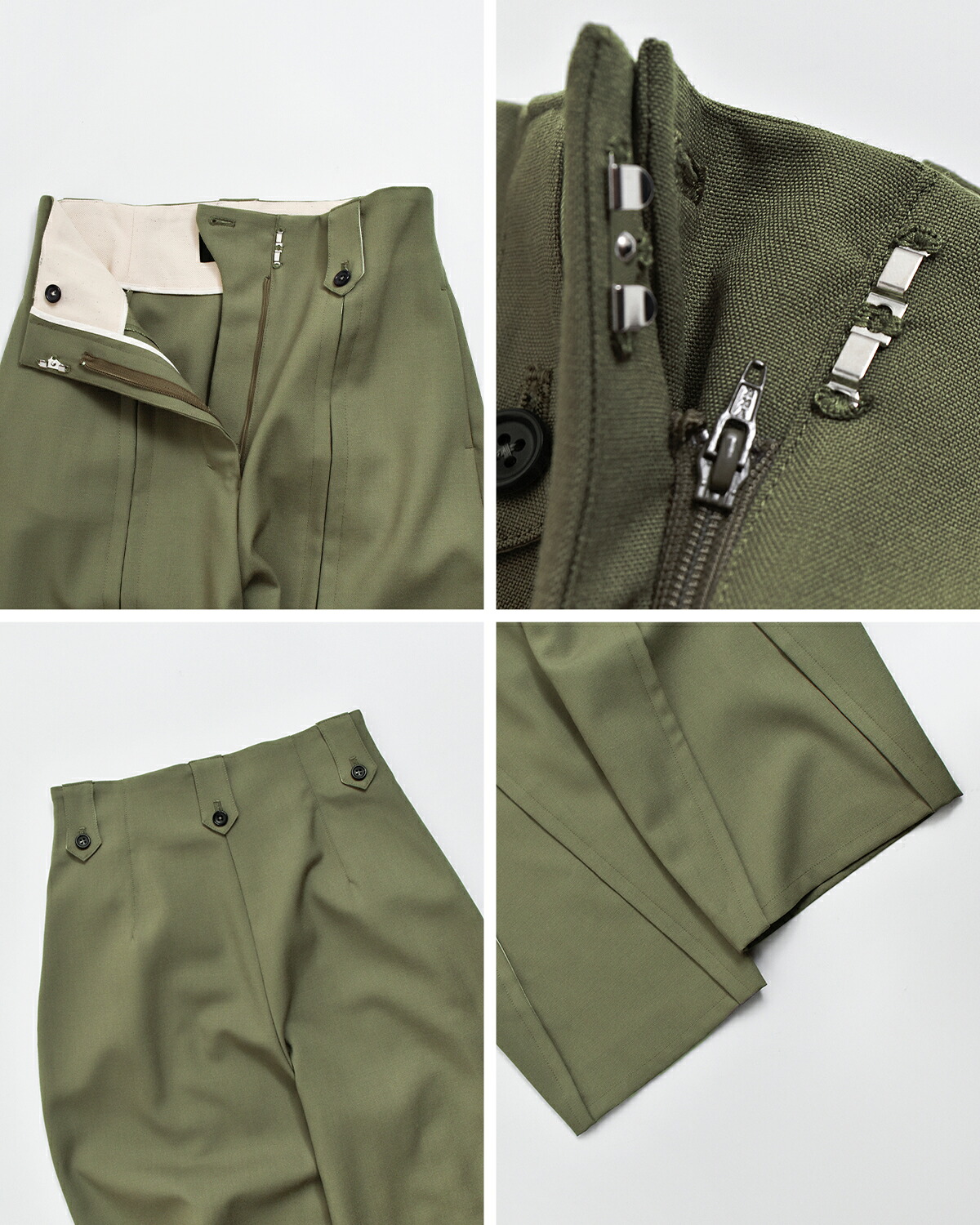 support surface(サポートサーフェス)ウール レイヤード スリット パンツ fpd27a142-tko0236 秋冬