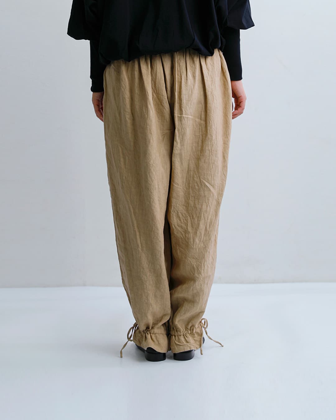 Gauze#リネン サイドライン ストリングパンツ CLASSICAL SIDE LINE STRING PANTS g1202