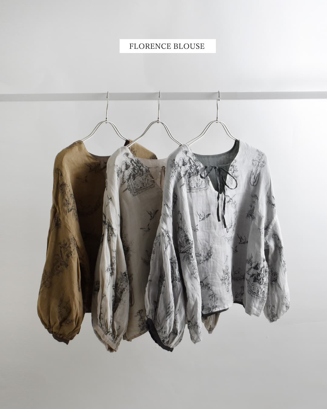 Gauze#(ガーゼ)ラミーリネン リバーシブル ブラウス Florence BLOUSE g1205