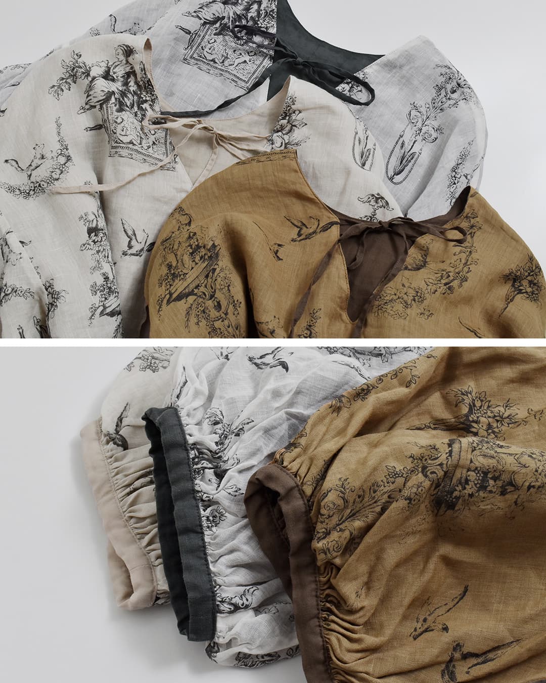 Gauze#(ガーゼ)ラミーリネン リバーシブル ブラウス Florence BLOUSE g1205