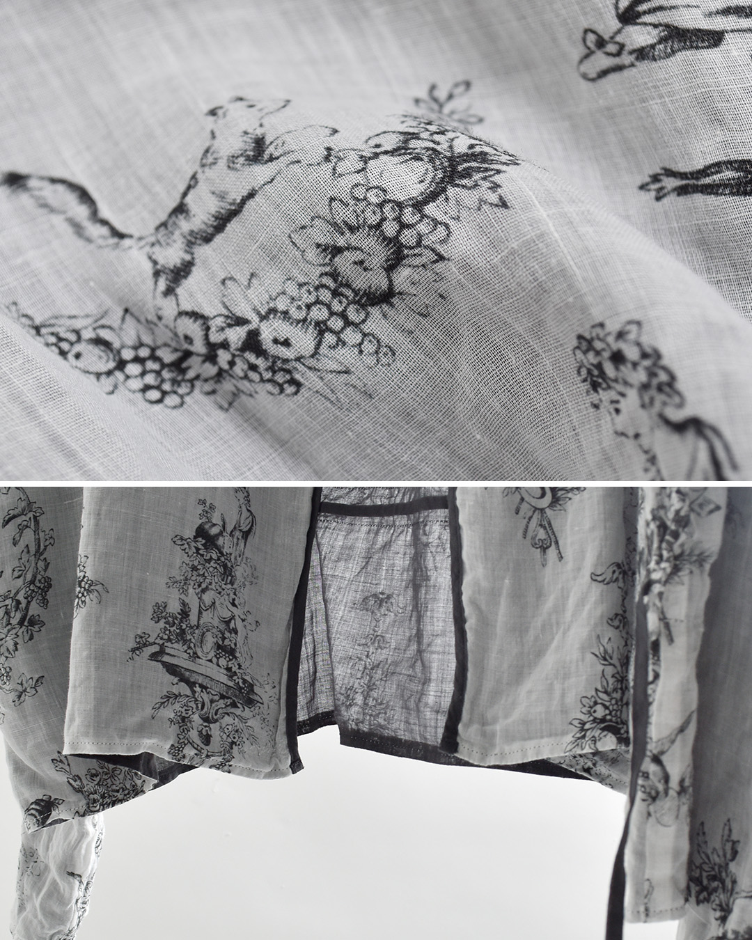 Gauzeラミーリネン リバーシブル ローブ Florence ROBE g1206