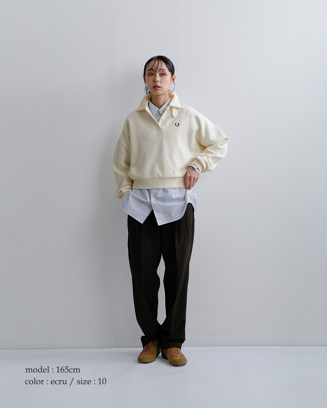 FRED PERRYブラッシュドバック スウェットポロシャツ Brushed Back Sweatshirt Polo g3159