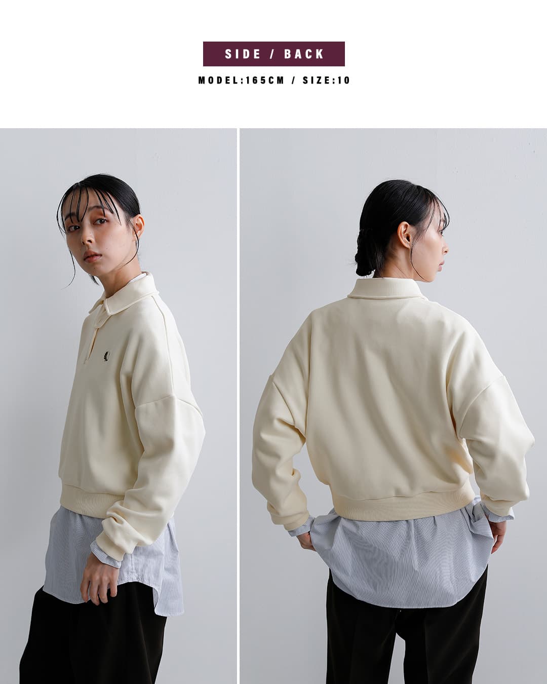 FRED PERRYブラッシュドバック スウェットポロシャツ Brushed Back Sweatshirt Polo g3159