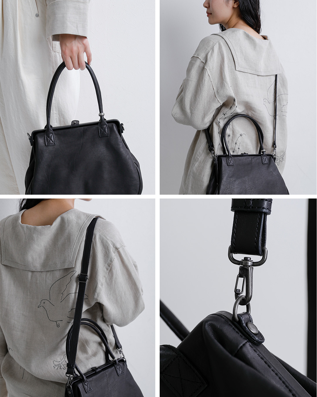 CHRISTIAN PEAU2way レザー がま口 トート バッグ gm-totebag-2way