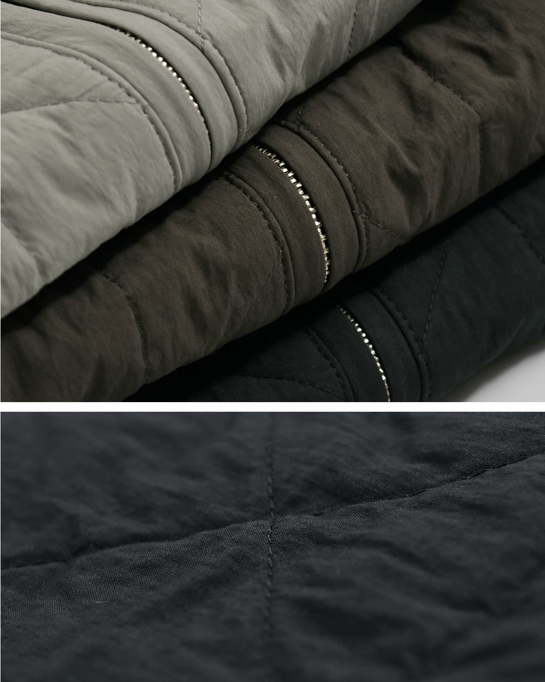 Gymphlexワッシャーコットン キルト ノーカラージャケット gy-a0853wko