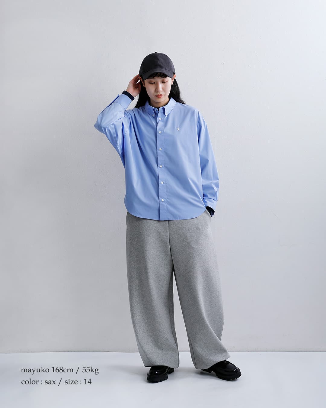 Gymphlexストレッチタイプライター 長袖 ボタンダウンシャツ gy-b0499toi