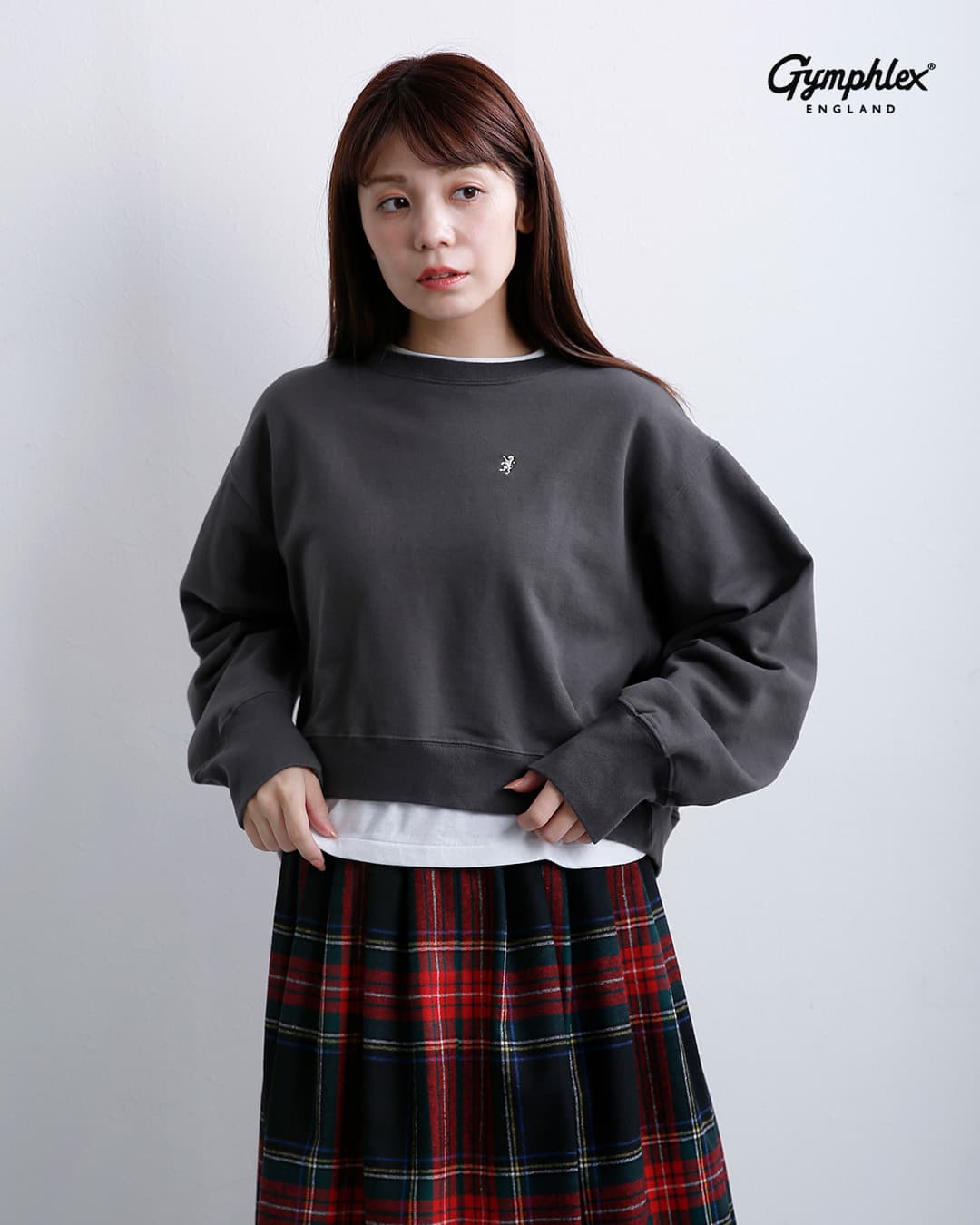 Gymphlexフレンチテリー クルーネック スウェットシャツ gy-c0568fpo
