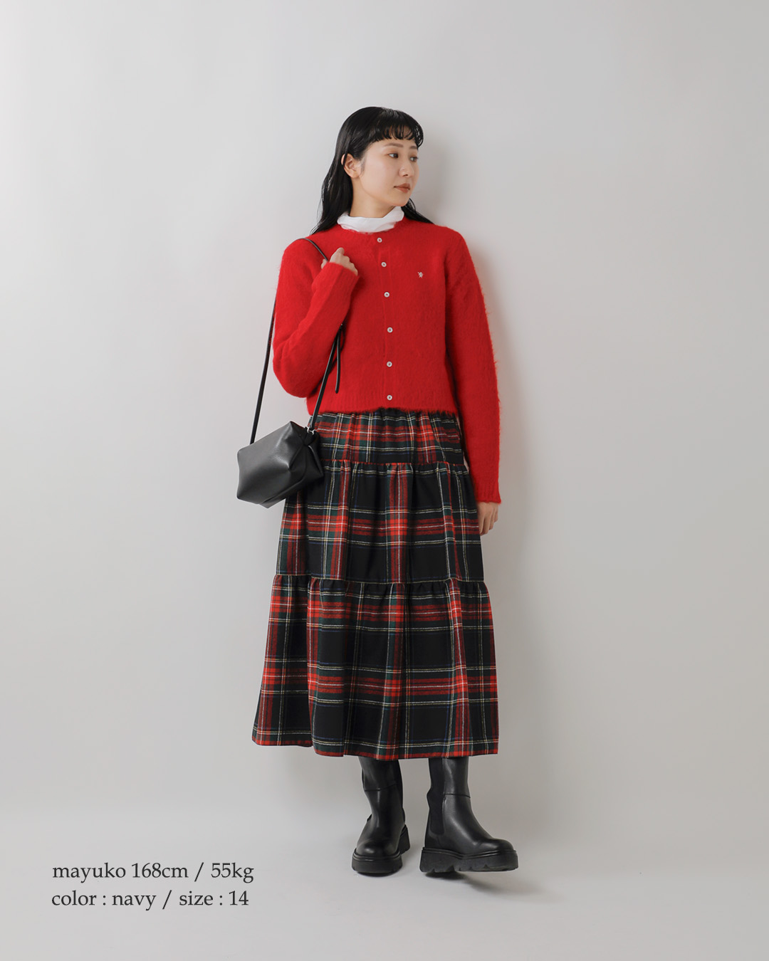 Gymphlex(ジムフレックス)アルパカ シャギーニット クルーネック カーディガン gy-d0098sgk-26aw