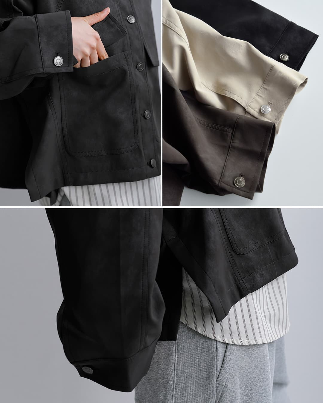 HERENCIAレギュラーカラー フラップポケット ジャケット h226304
