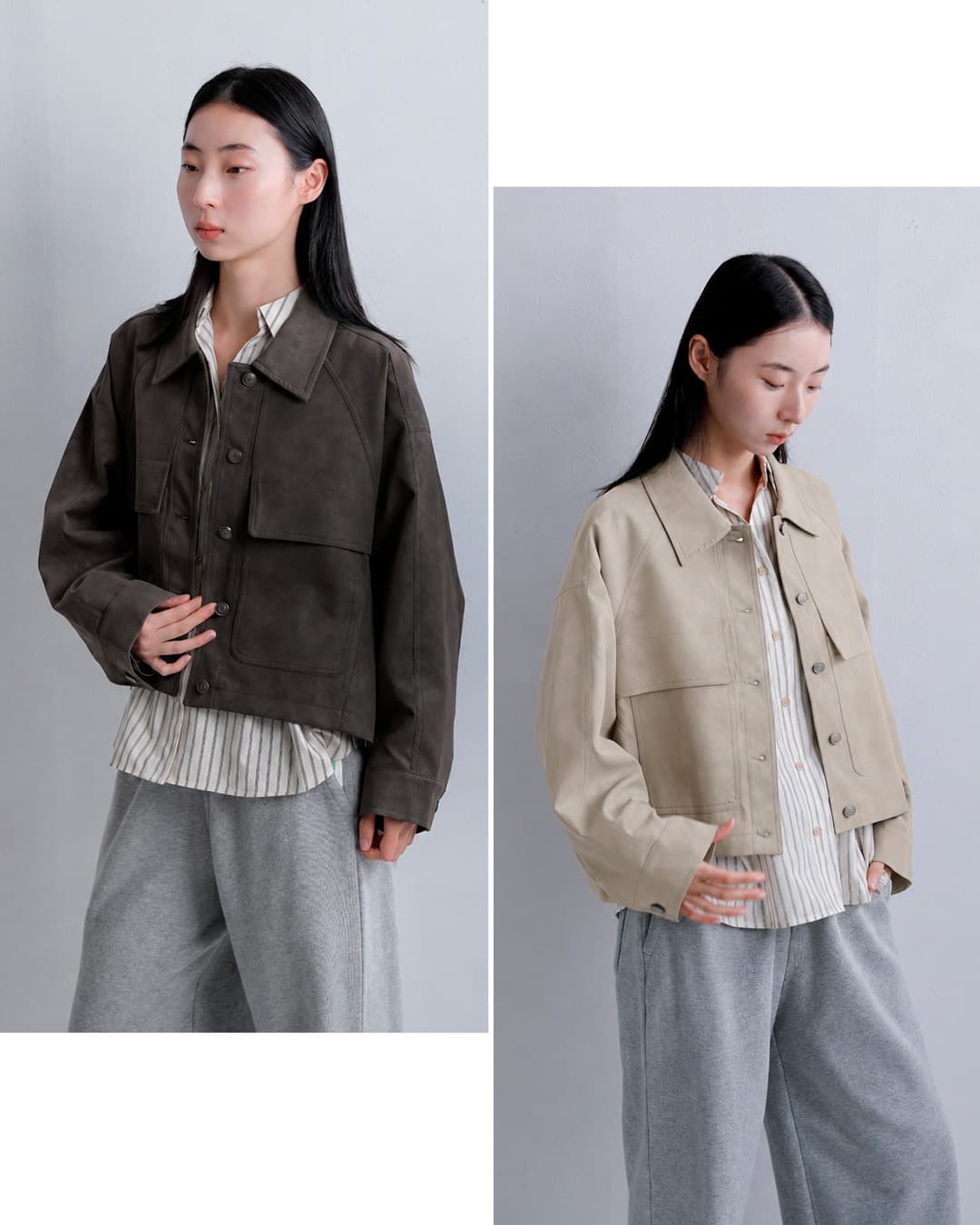 HERENCIAレギュラーカラー フラップポケット ジャケット h226304