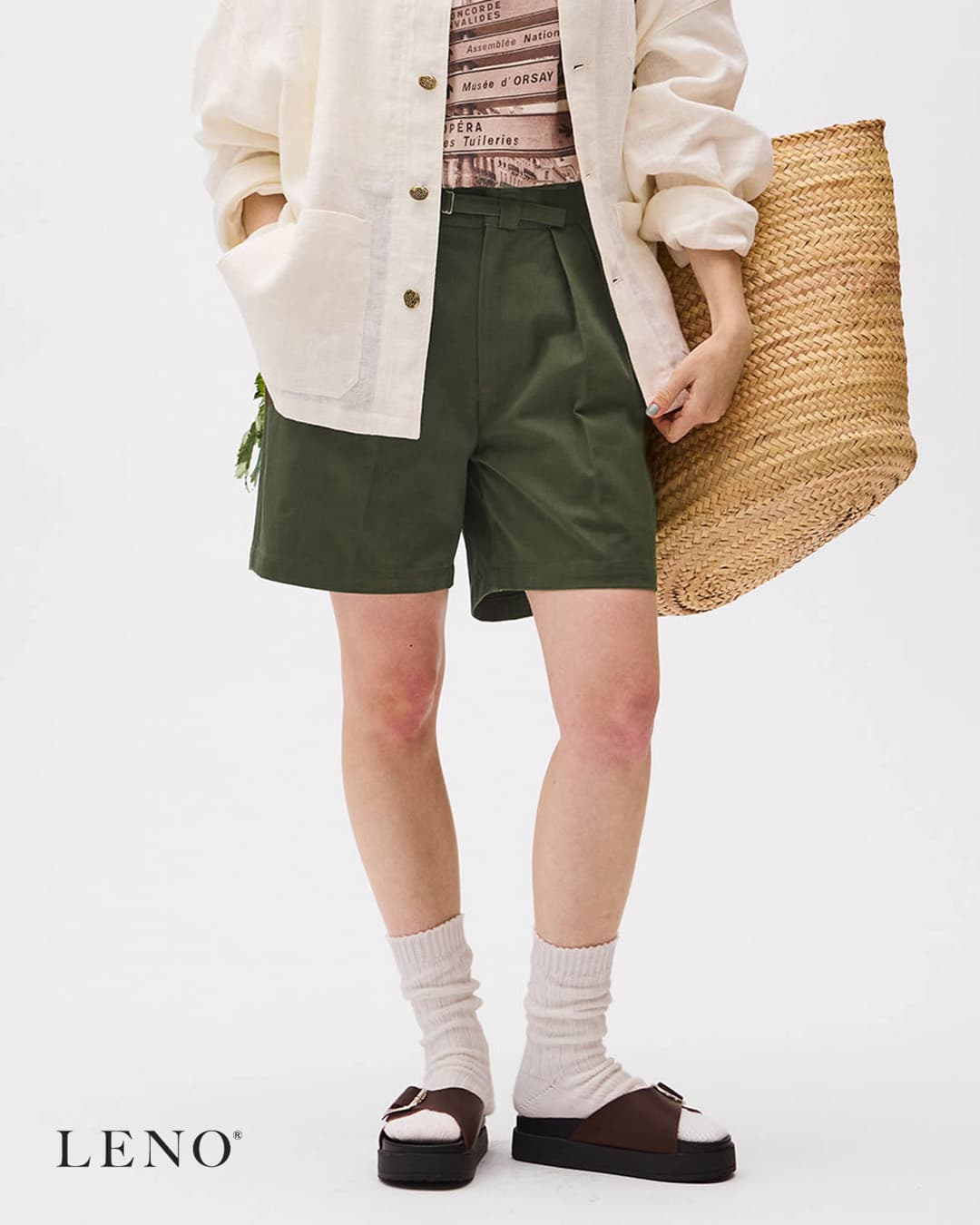 LENO(���m)�R�b�g���c�C�� �_�u���x���g �O���J�V���[�g�p���c DOUBLE BELTED GURKHA  SHORTS h2601-pt001