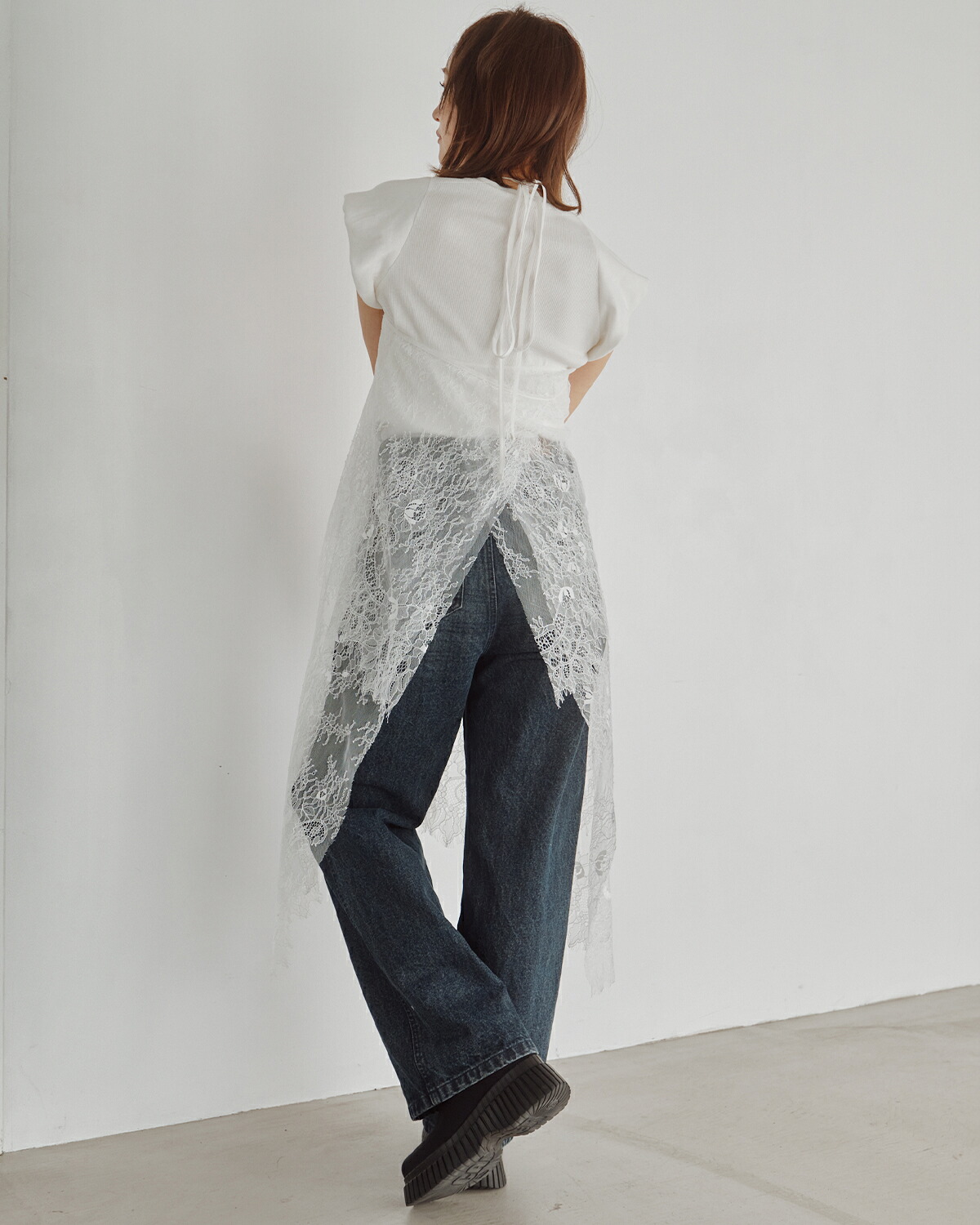 Hella(ヘラ)2way レイヤード レース ラップスカート 2way Layered Lace Wrap Skirt h263-37