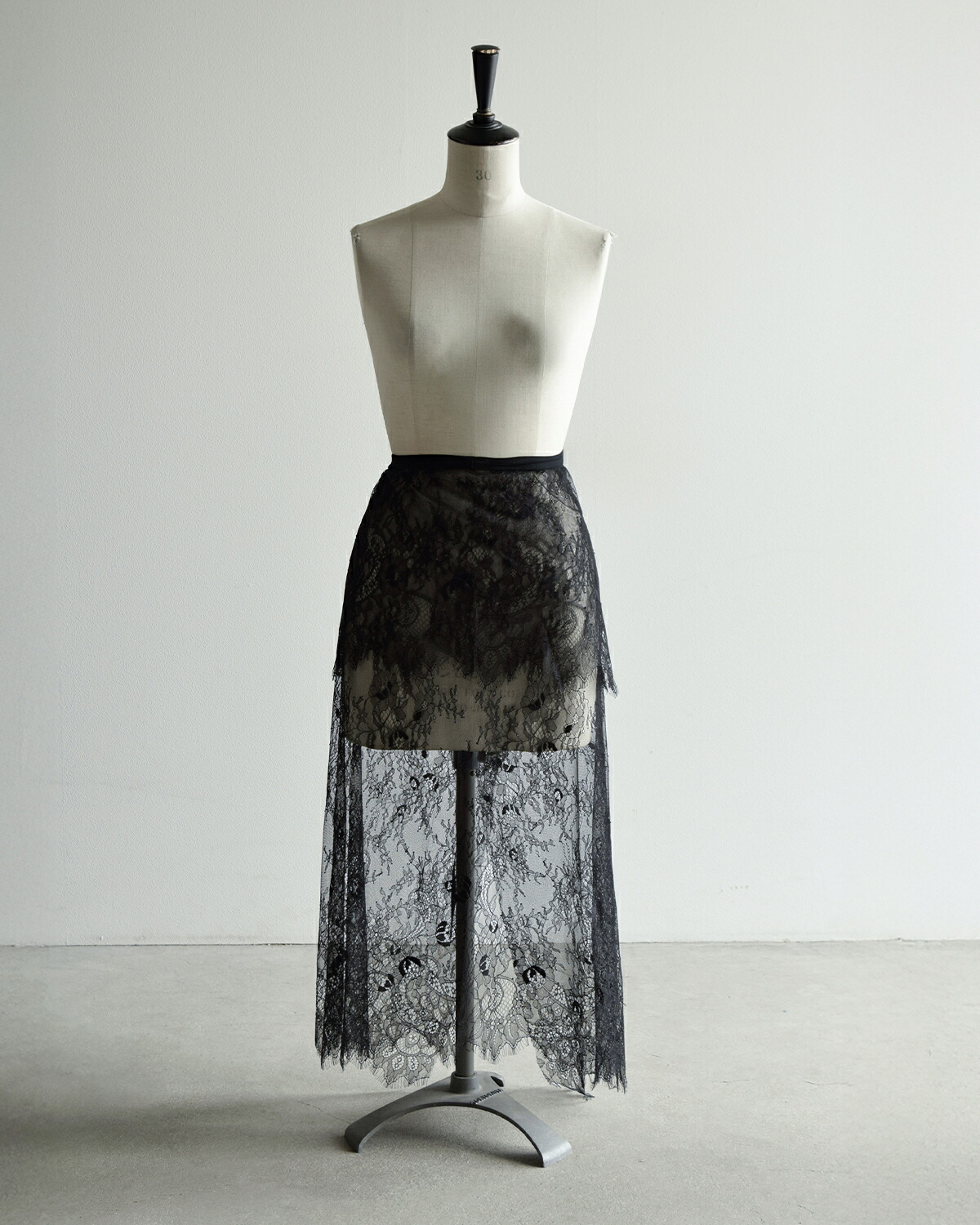 Hella(ヘラ)2way レイヤード レース ラップスカート 2way Layered Lace Wrap Skirt h263-37