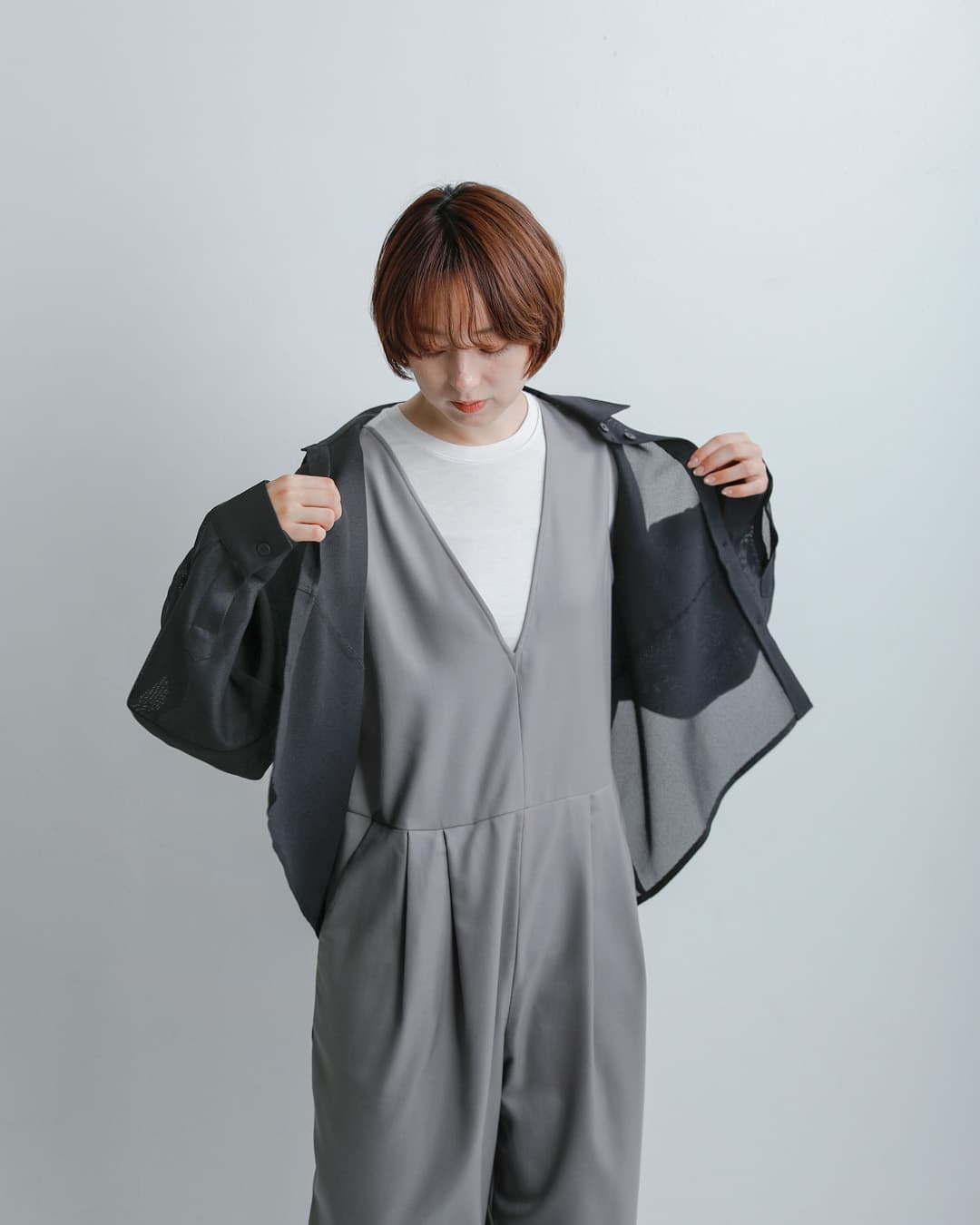 HERENCIA(ヘレンチア)シアー 長袖 シャツ h426162